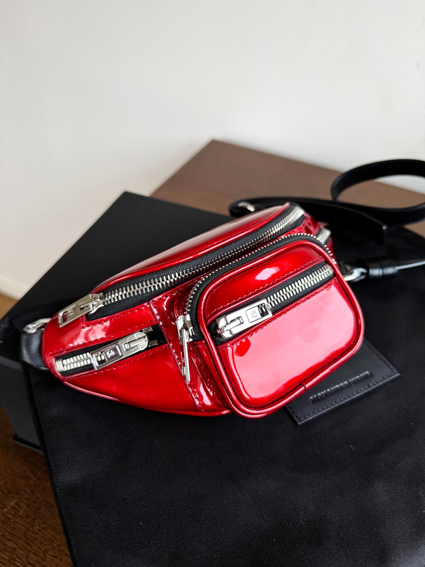 Pre-owned Alexander Wang Mini Attica Red Patent Leather Belt Bag
