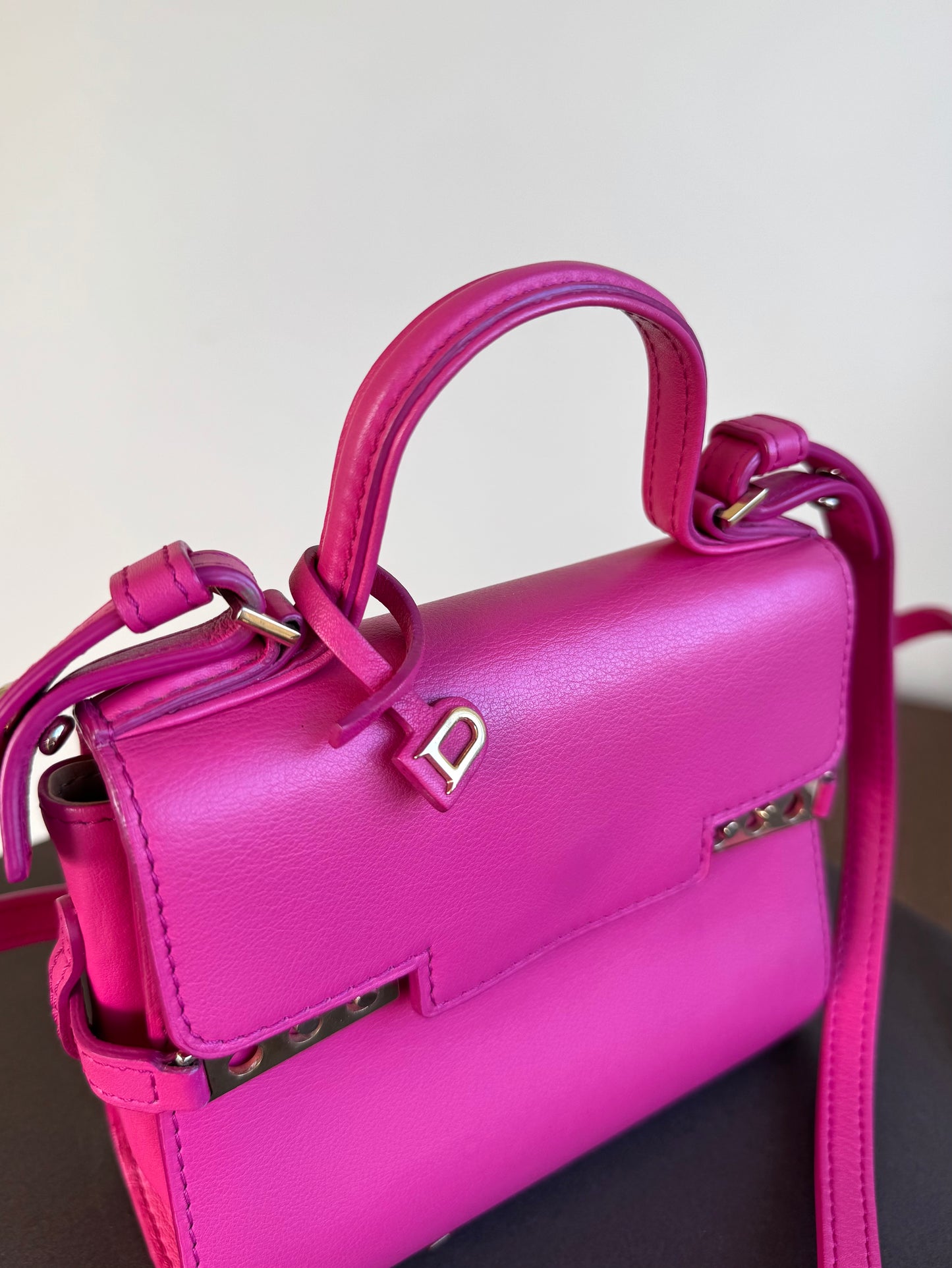 Pre-owned Delvaux Tempête Micro Pink Calfskin Bag