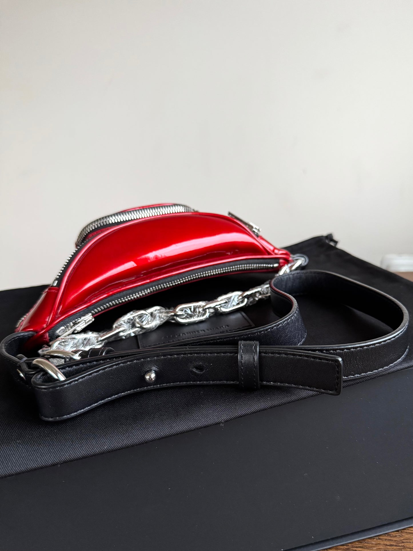 Pre-owned Alexander Wang Mini Attica Red Patent Leather Belt Bag