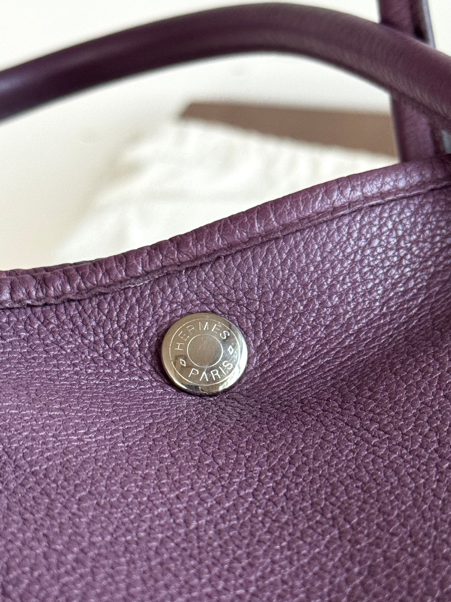 Pre-owned Hermès Garden Party 36 Purple Negonda Leather Tote Bag