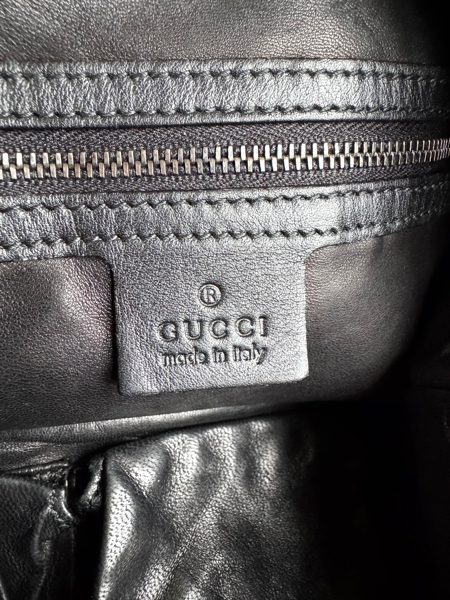 Pre-owned Gucci Galaxy Python Metallic Blue Hobo Bag