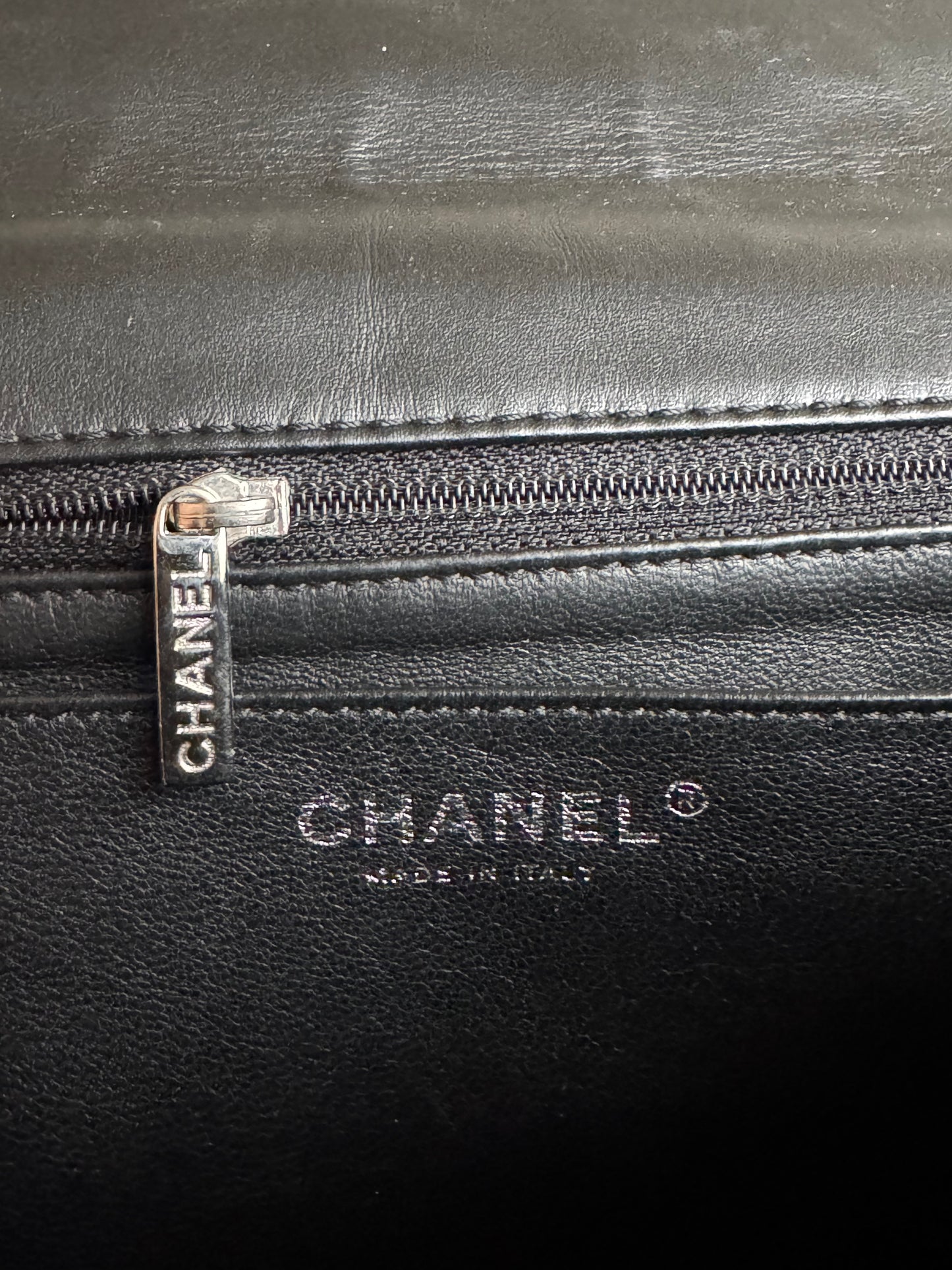 Pre-owned Chanel Classic Jumbo Black Patent Leather Flap Bag