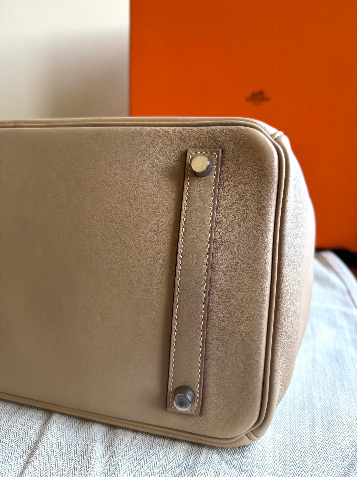 Pre-owned Hermès Birkin 35 Trench Swift Leather Bag