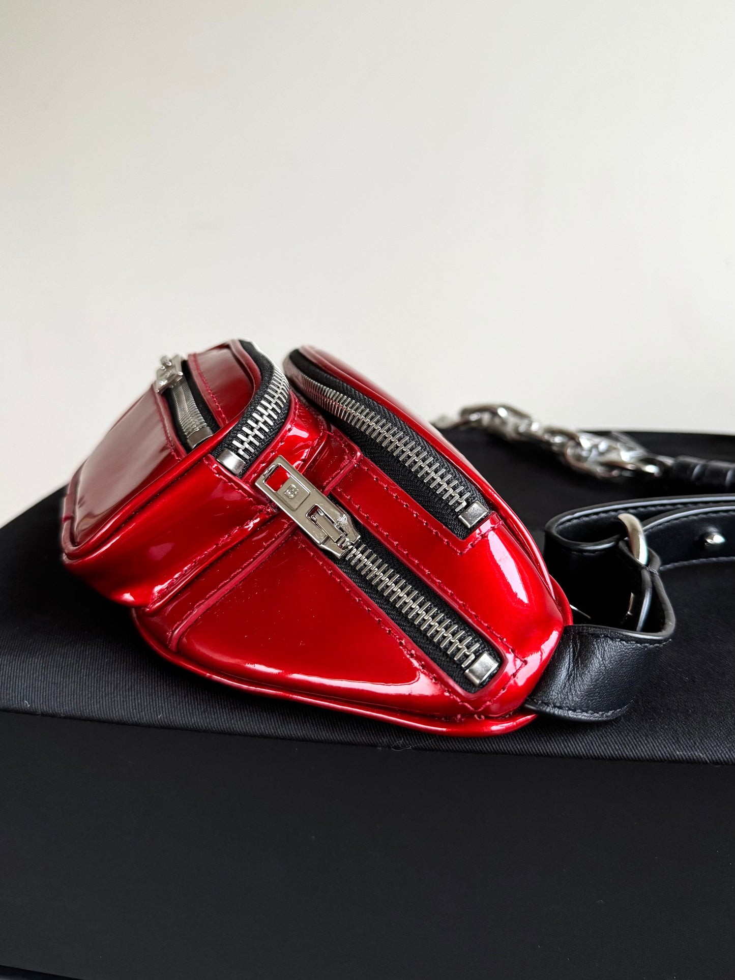 Pre-owned Alexander Wang Mini Attica Red Patent Leather Belt Bag