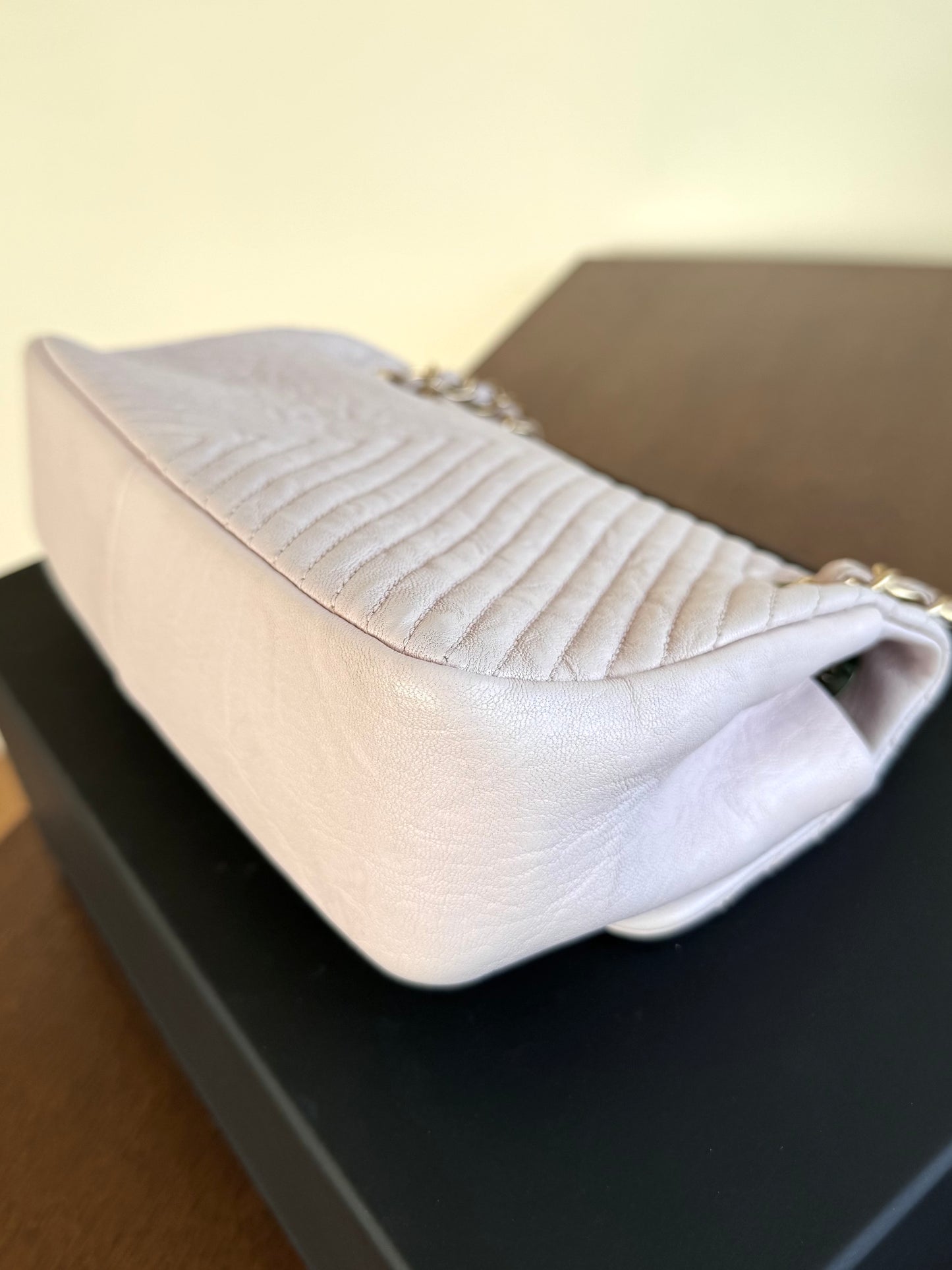 Pre-owned Chanel Timeless Small Light Rose Calfskin Flap Bag