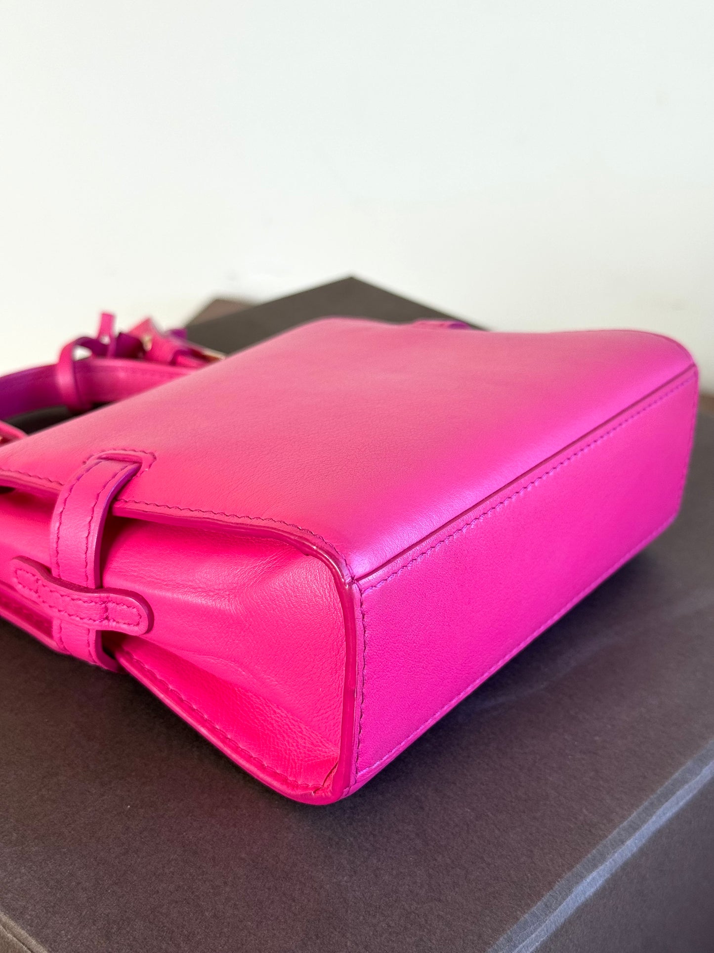 Pre-owned Delvaux Tempête Micro Pink Calfskin Bag