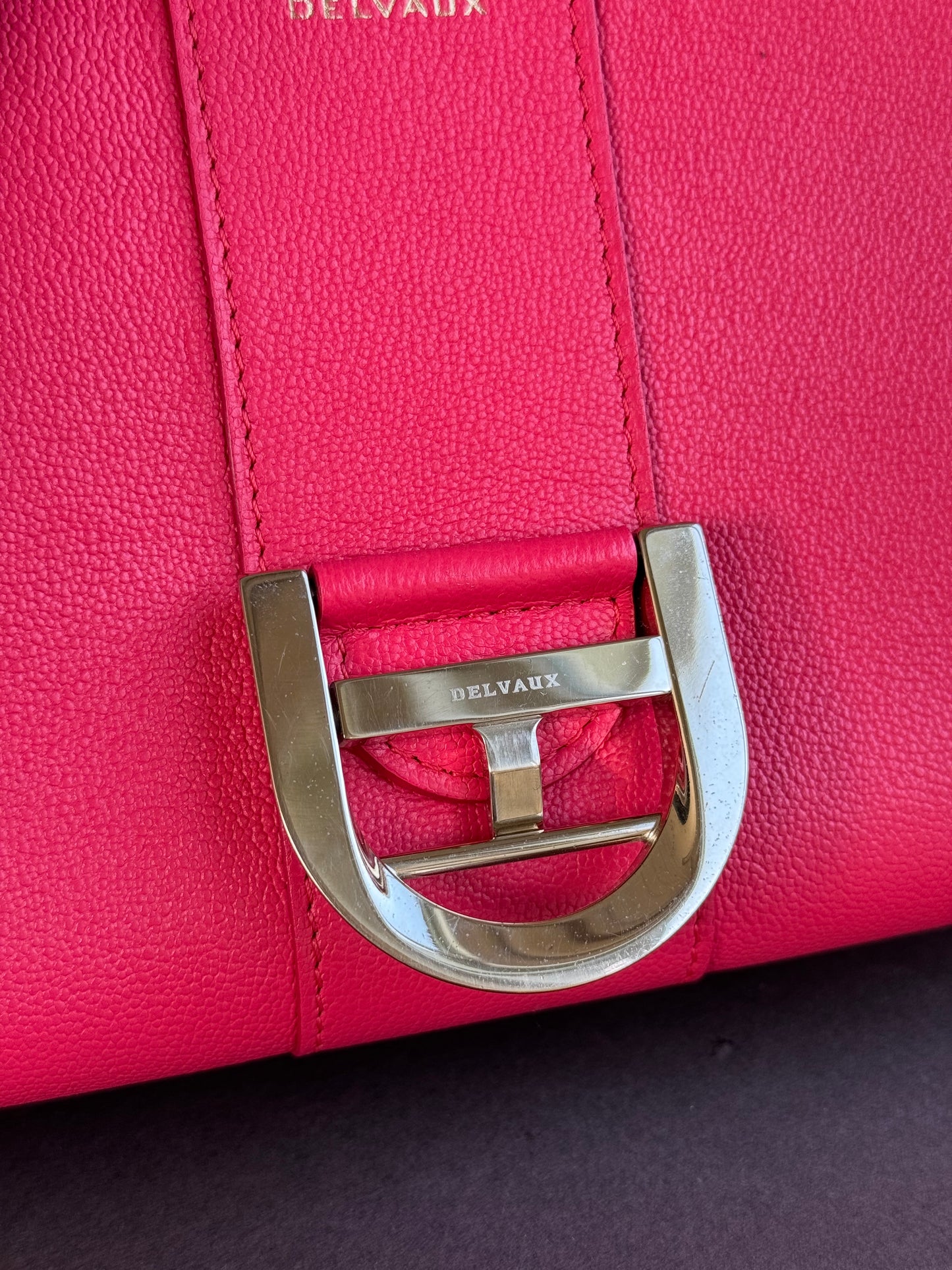 Pre-owned Delvaux Brillant Mini Pink Leather Bag