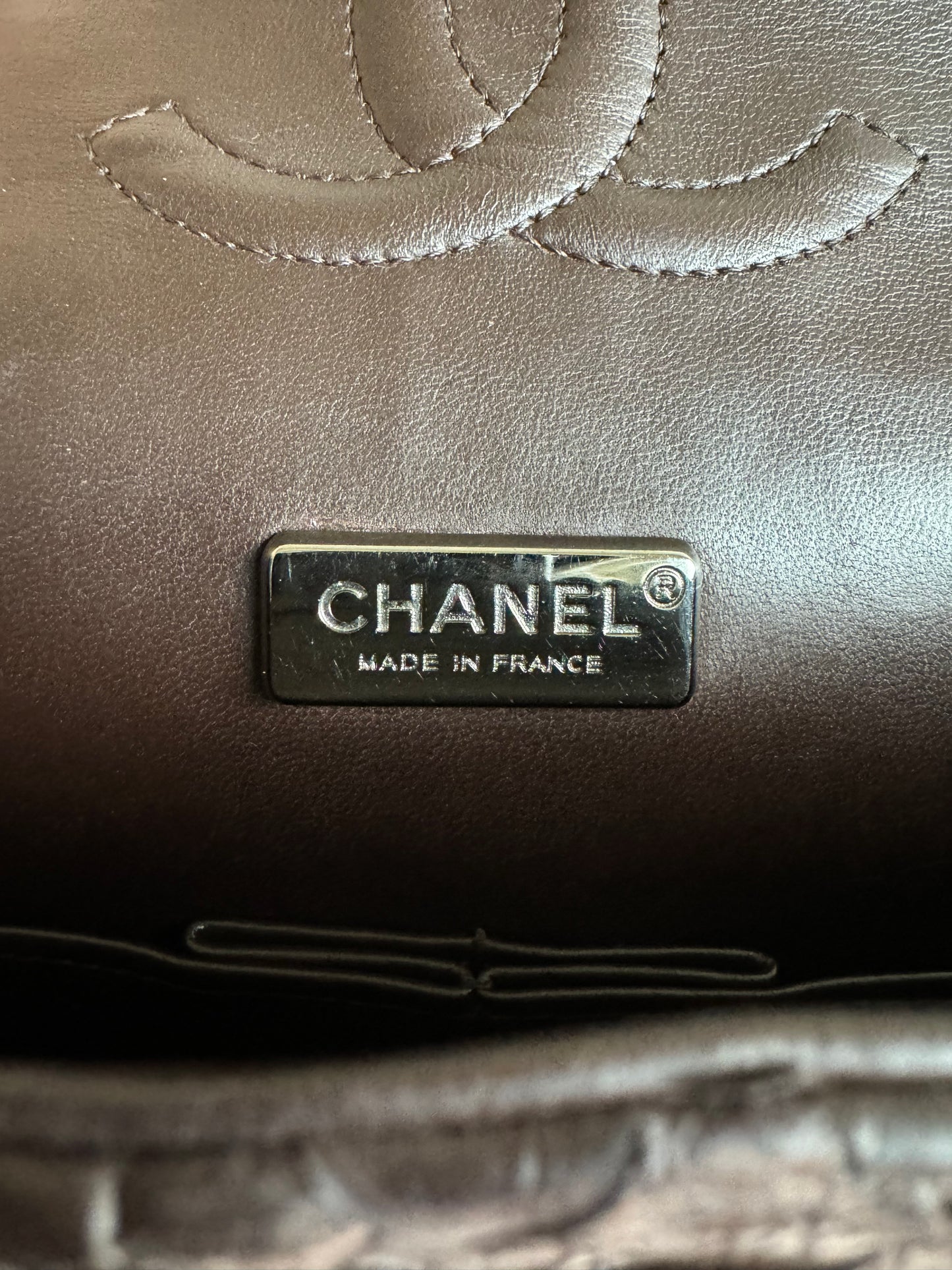 Pre-owned Chanel Timeless Classic Standard Python Flap Bag