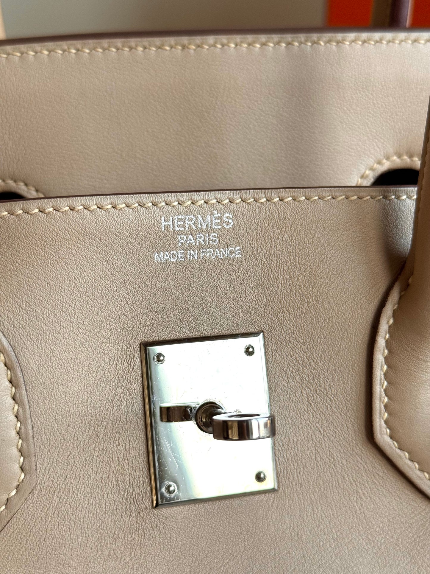 Pre-owned Hermès Birkin 35 Trench Swift Leather Bag