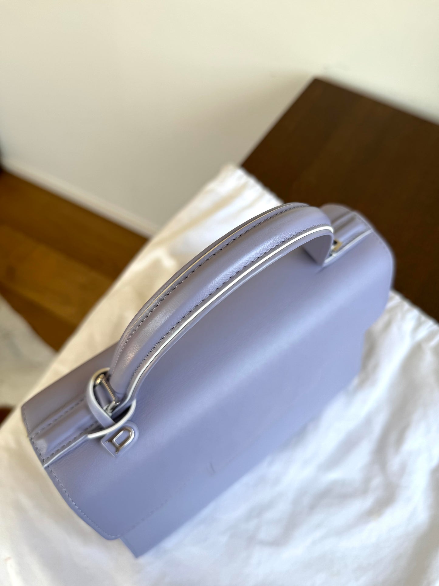 Pre-owned Delvaux Tempête MM Lavender Leather Bag