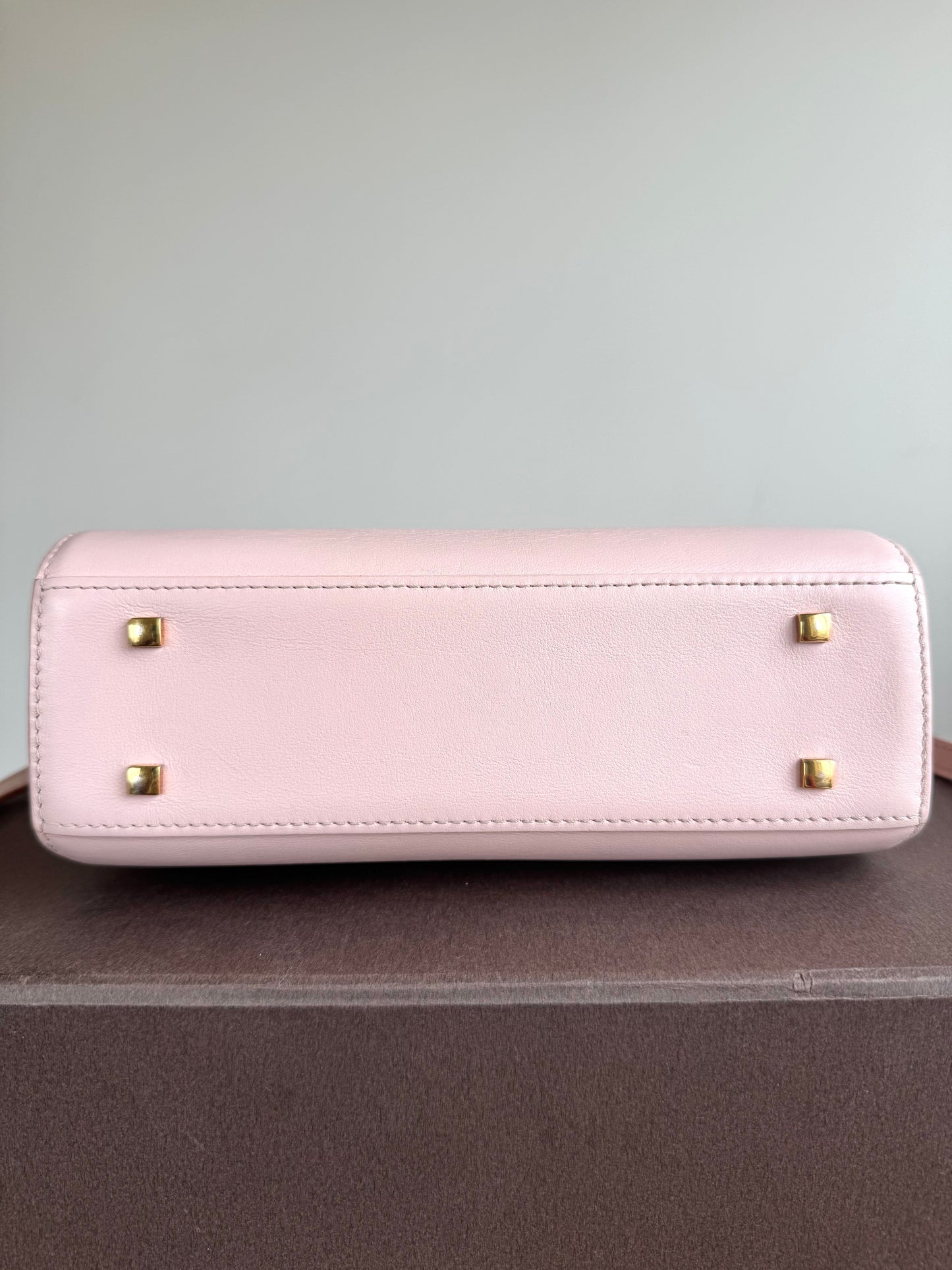 Pre-owned Delvaux Tempête PM Nude Rose Calfskin Bag