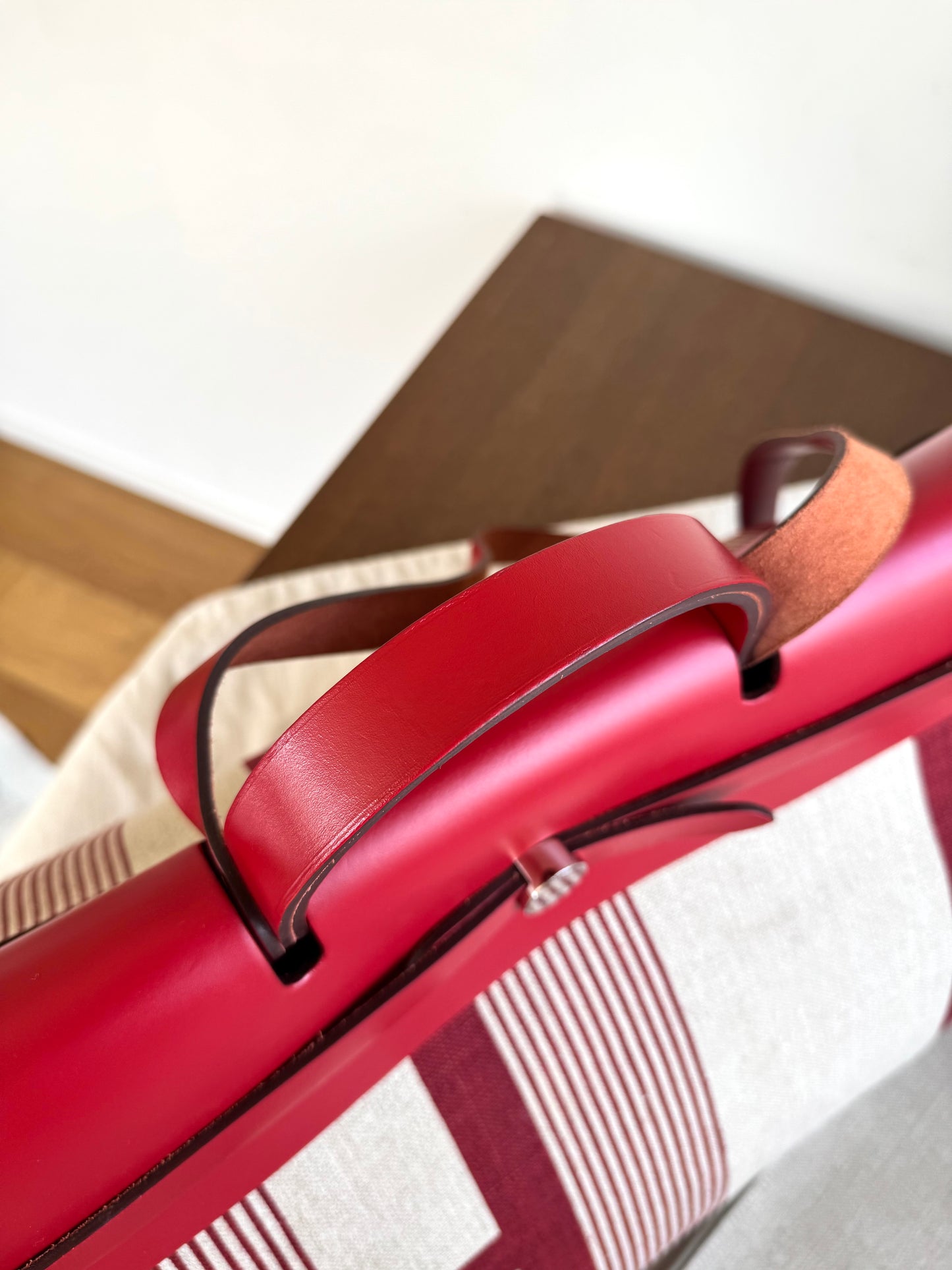 Pre-owned Hermès Herbag Zip 50 Printed Toile Leather Travel Bag