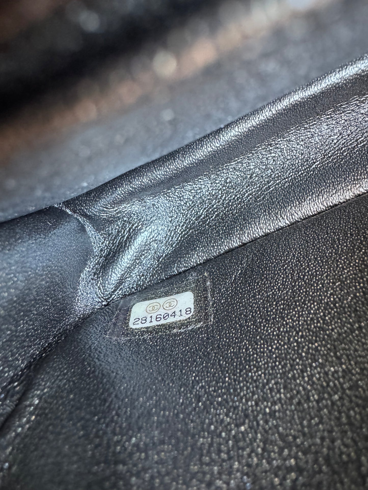 Pre-owned Chanel 2.55 Reissue Galaxy Black Leather Belt Bag