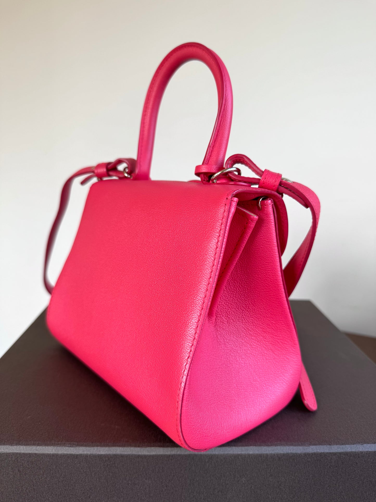 Pre-owned Delvaux Brillant Mini Pink Leather Bag