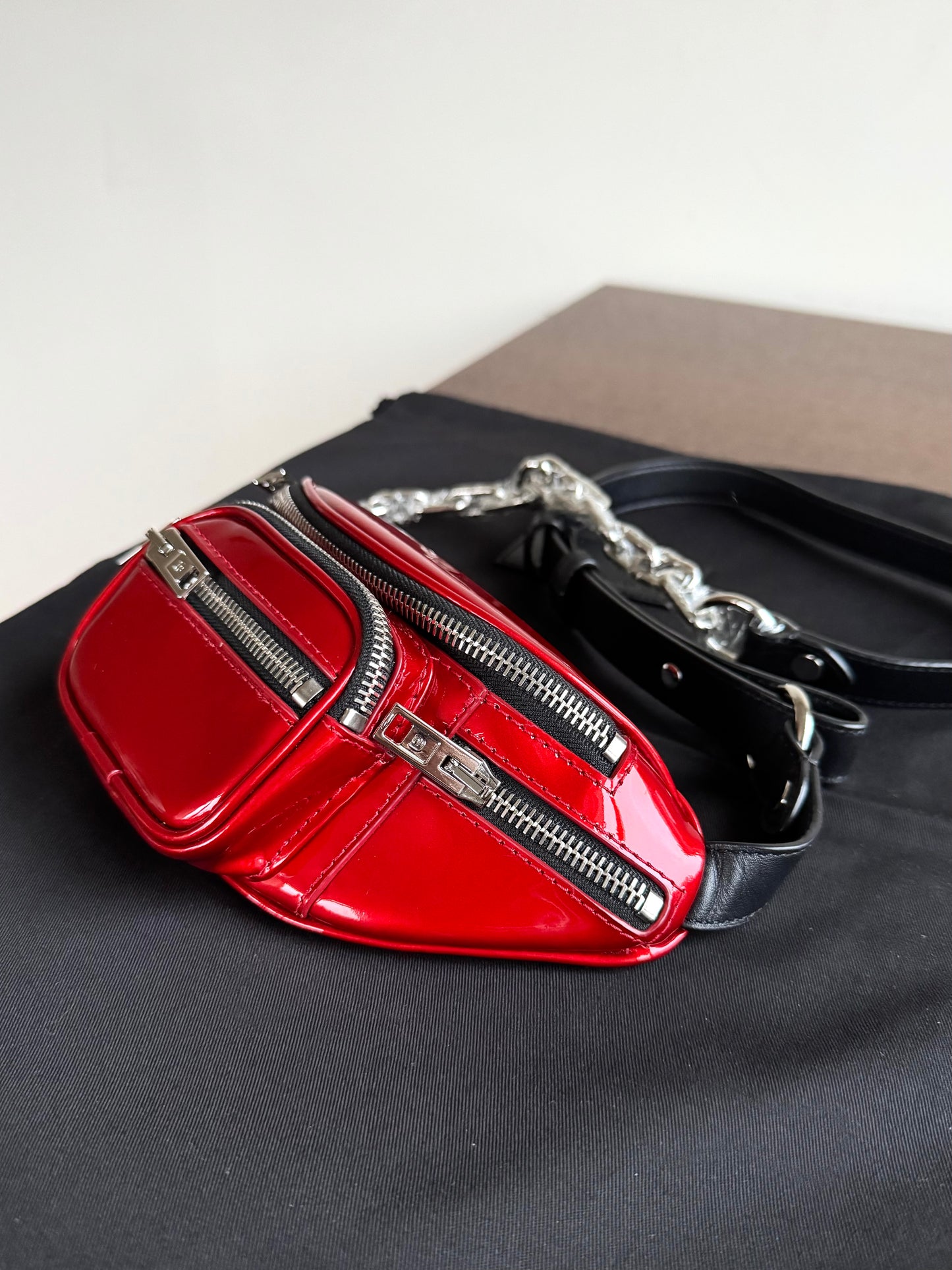 Pre-owned Alexander Wang Mini Attica Red Patent Leather Belt Bag