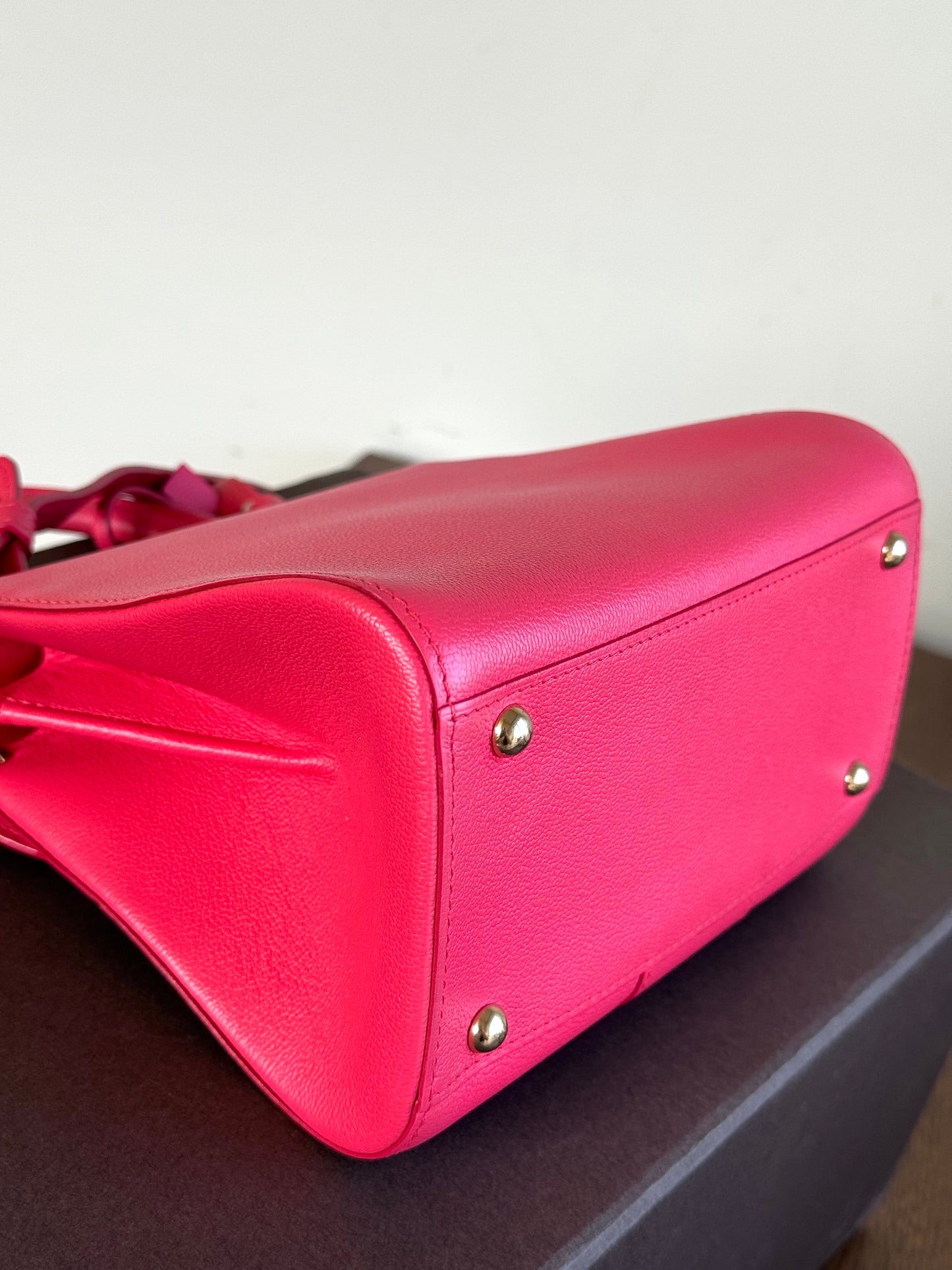 Pre-owned Delvaux Brillant Mini Pink Leather Bag