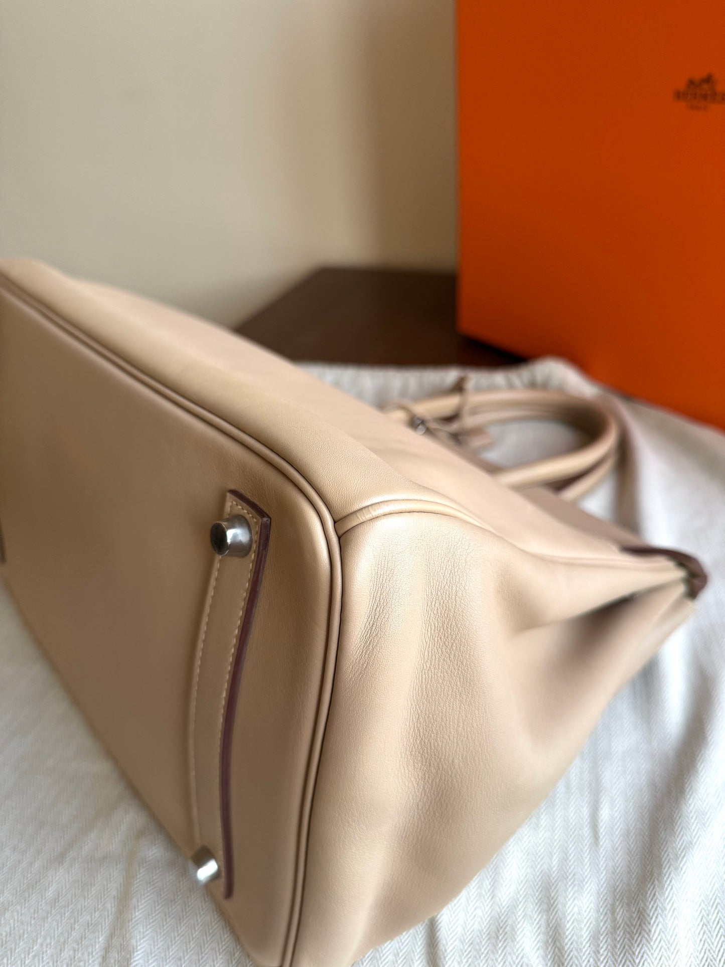 Pre-owned Hermès Birkin 35 Trench Swift Leather Bag