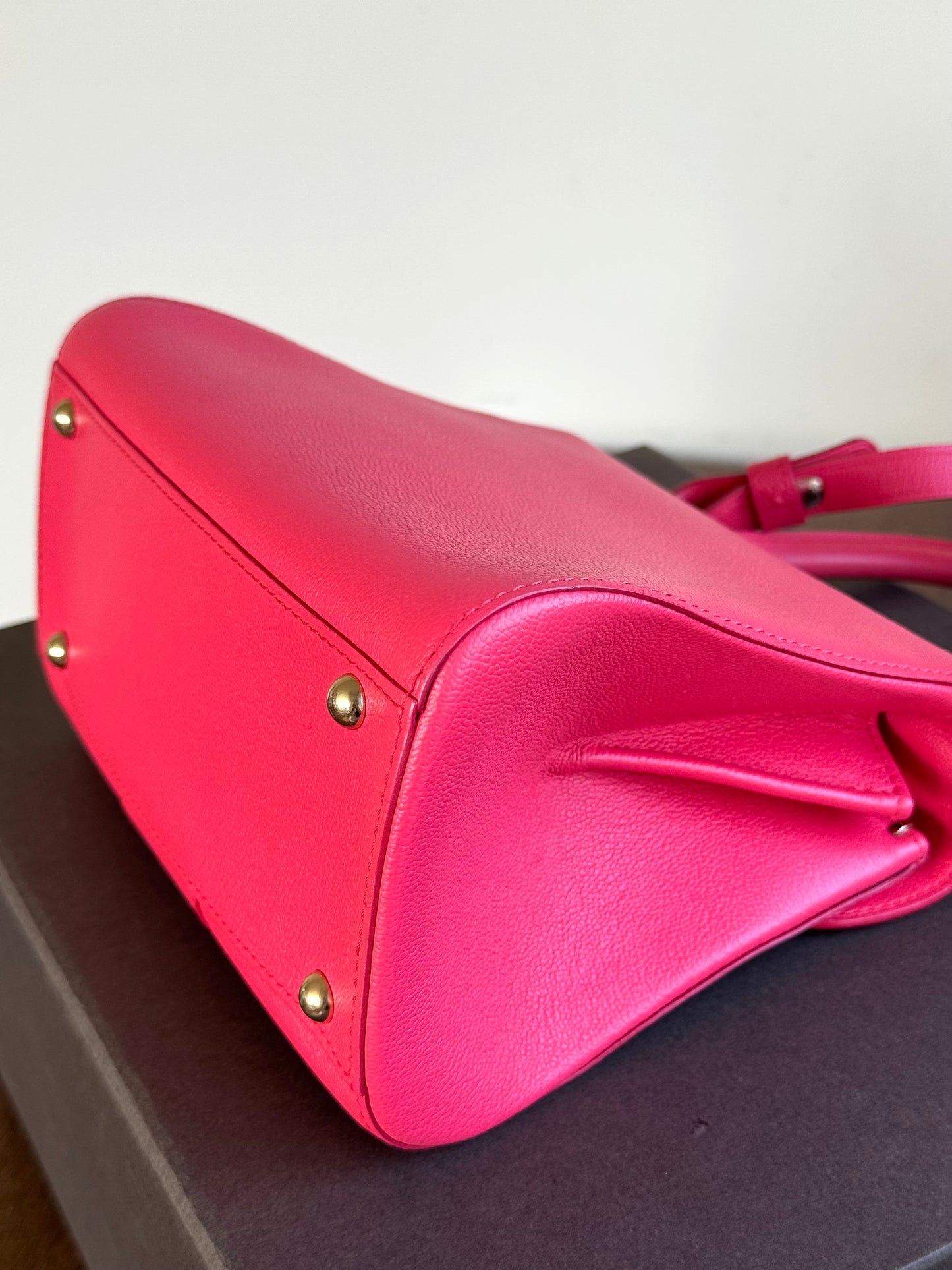 Pre-owned Delvaux Brillant Mini Pink Leather Bag