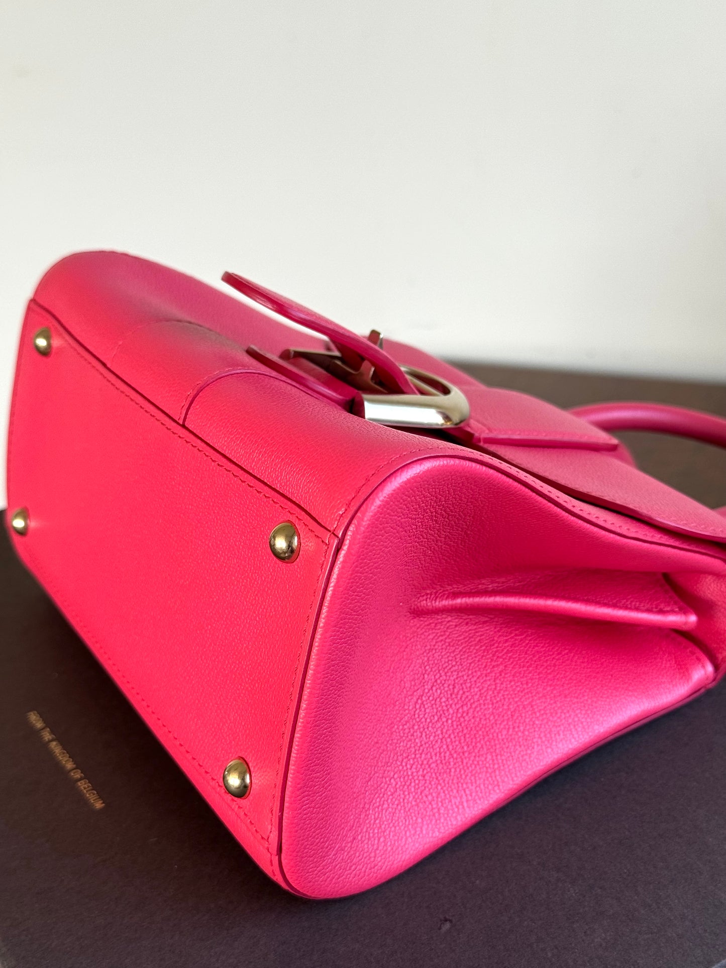 Pre-owned Delvaux Brillant Mini Pink Leather Bag
