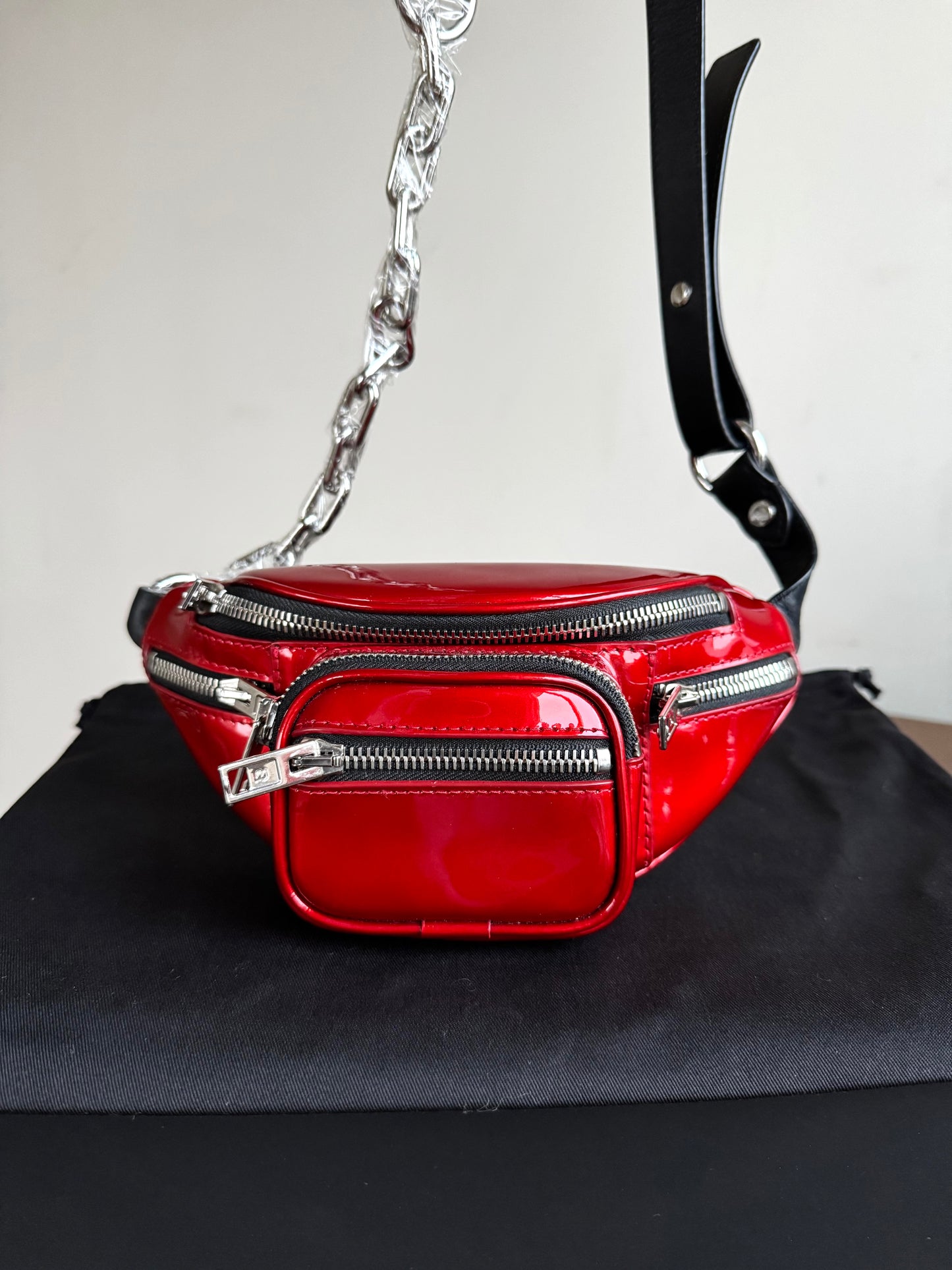 Pre-owned Alexander Wang Mini Attica Red Patent Leather Belt Bag