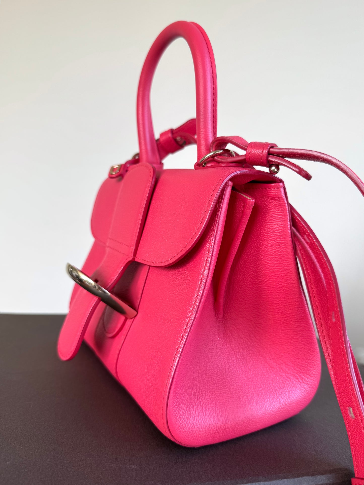 Pre-owned Delvaux Brillant Mini Pink Leather Bag