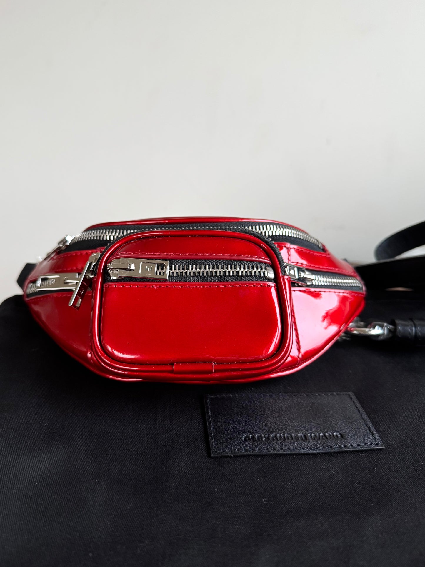 Pre-owned Alexander Wang Mini Attica Red Patent Leather Belt Bag