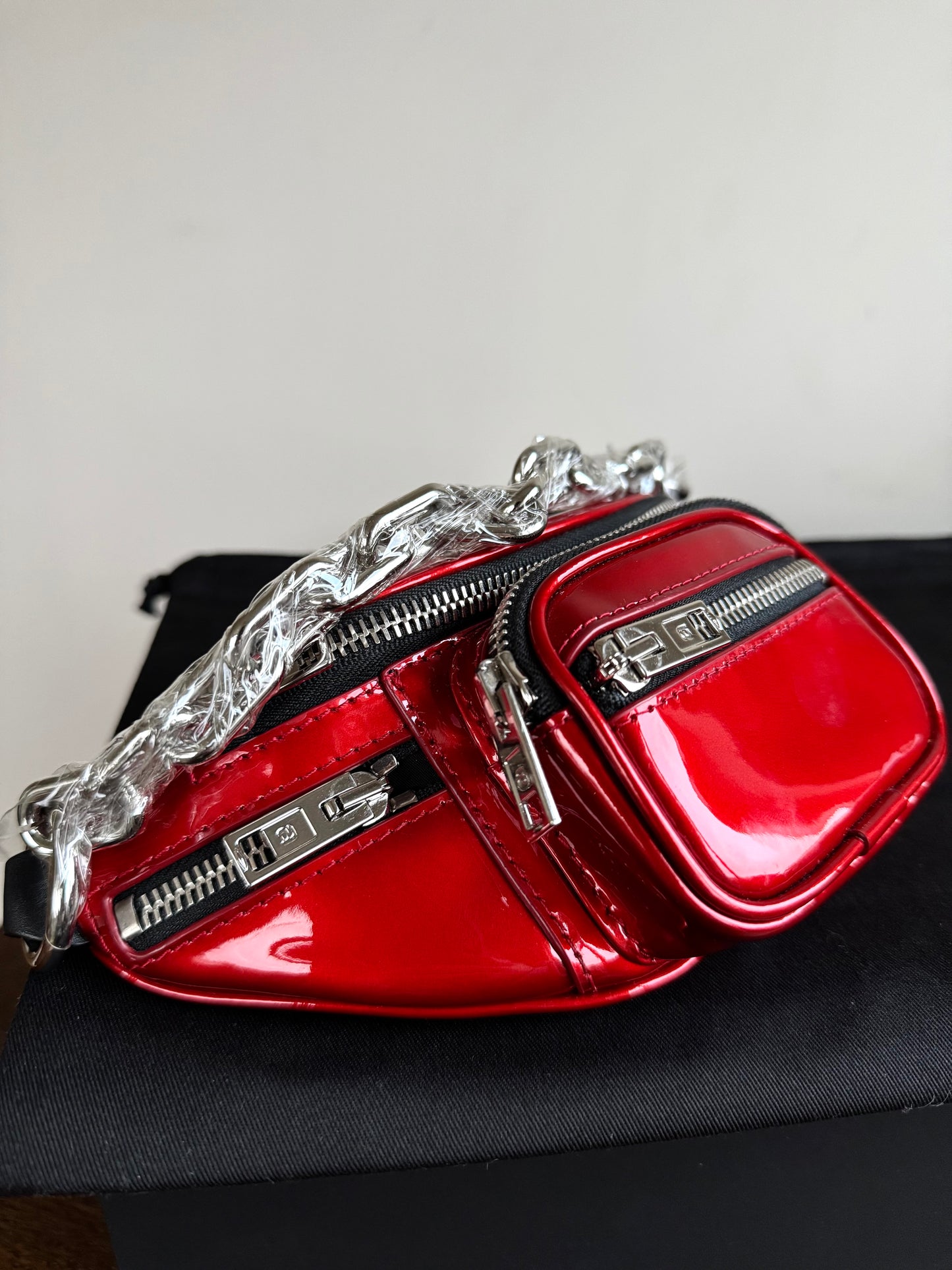 Pre-owned Alexander Wang Mini Attica Red Patent Leather Belt Bag