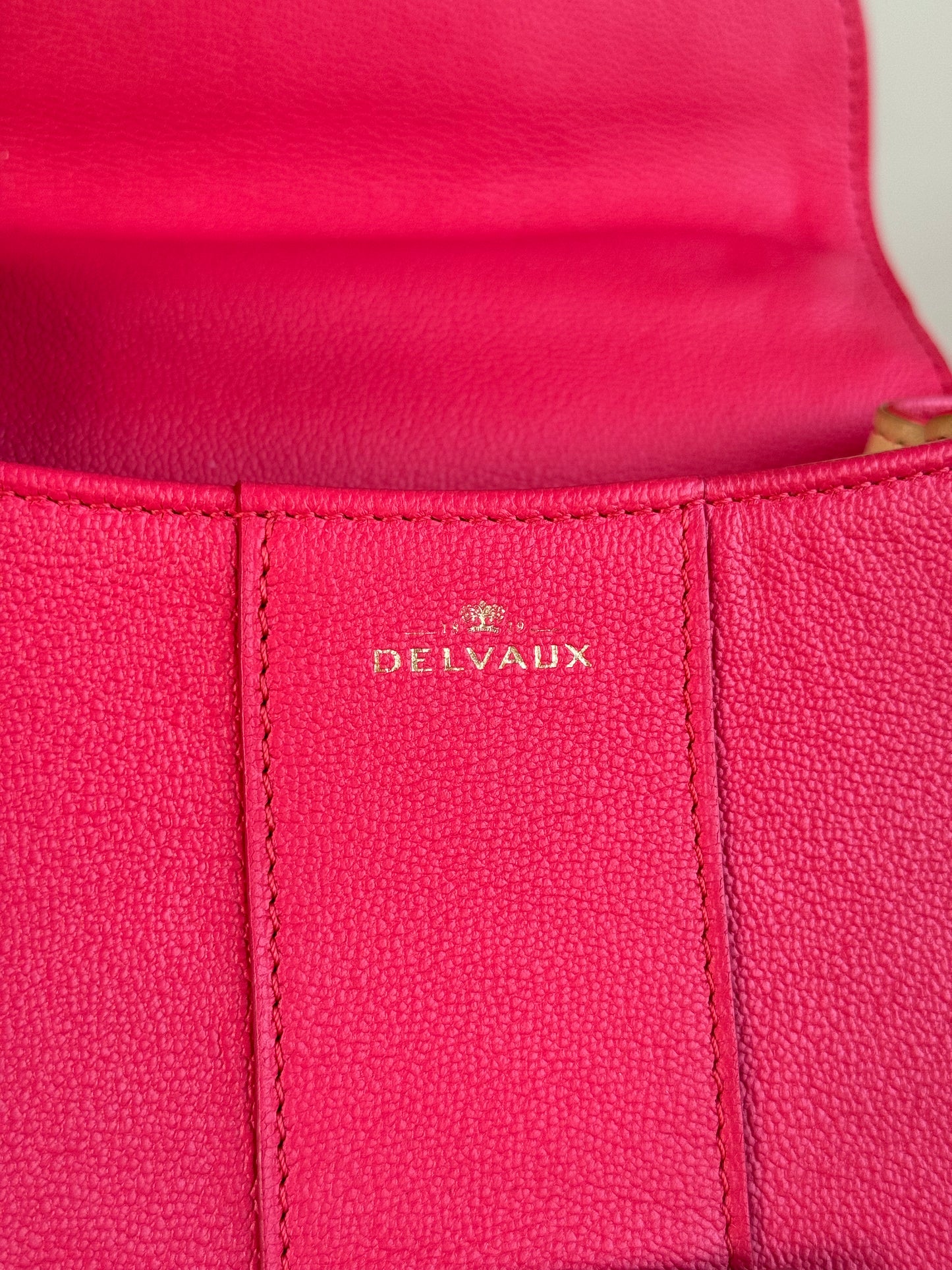 Pre-owned Delvaux Brillant Mini Pink Leather Bag