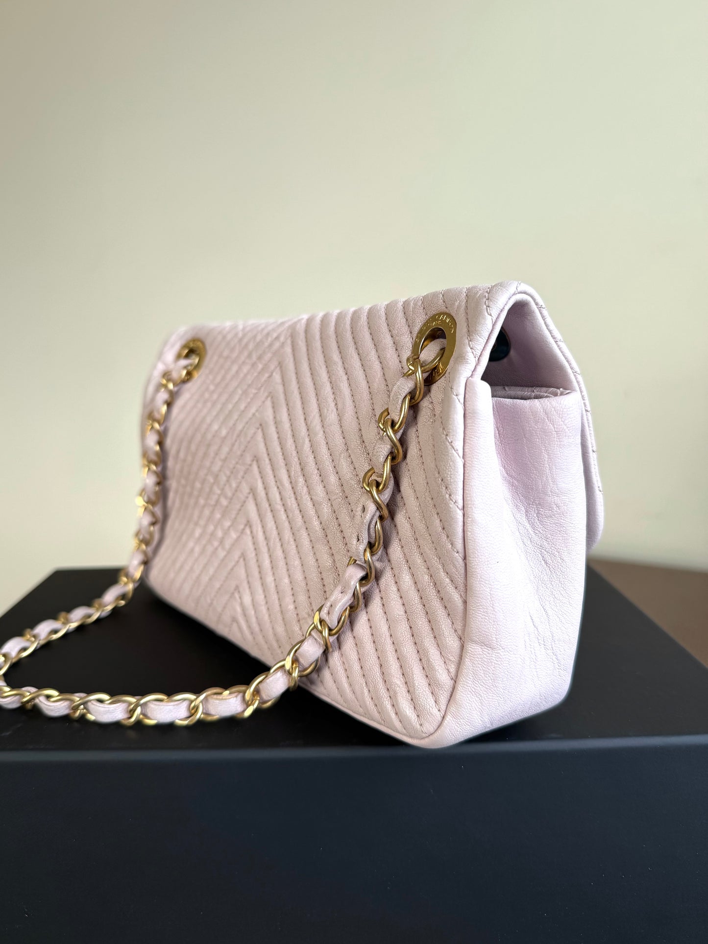 Pre-owned Chanel Timeless Small Light Rose Calfskin Flap Bag