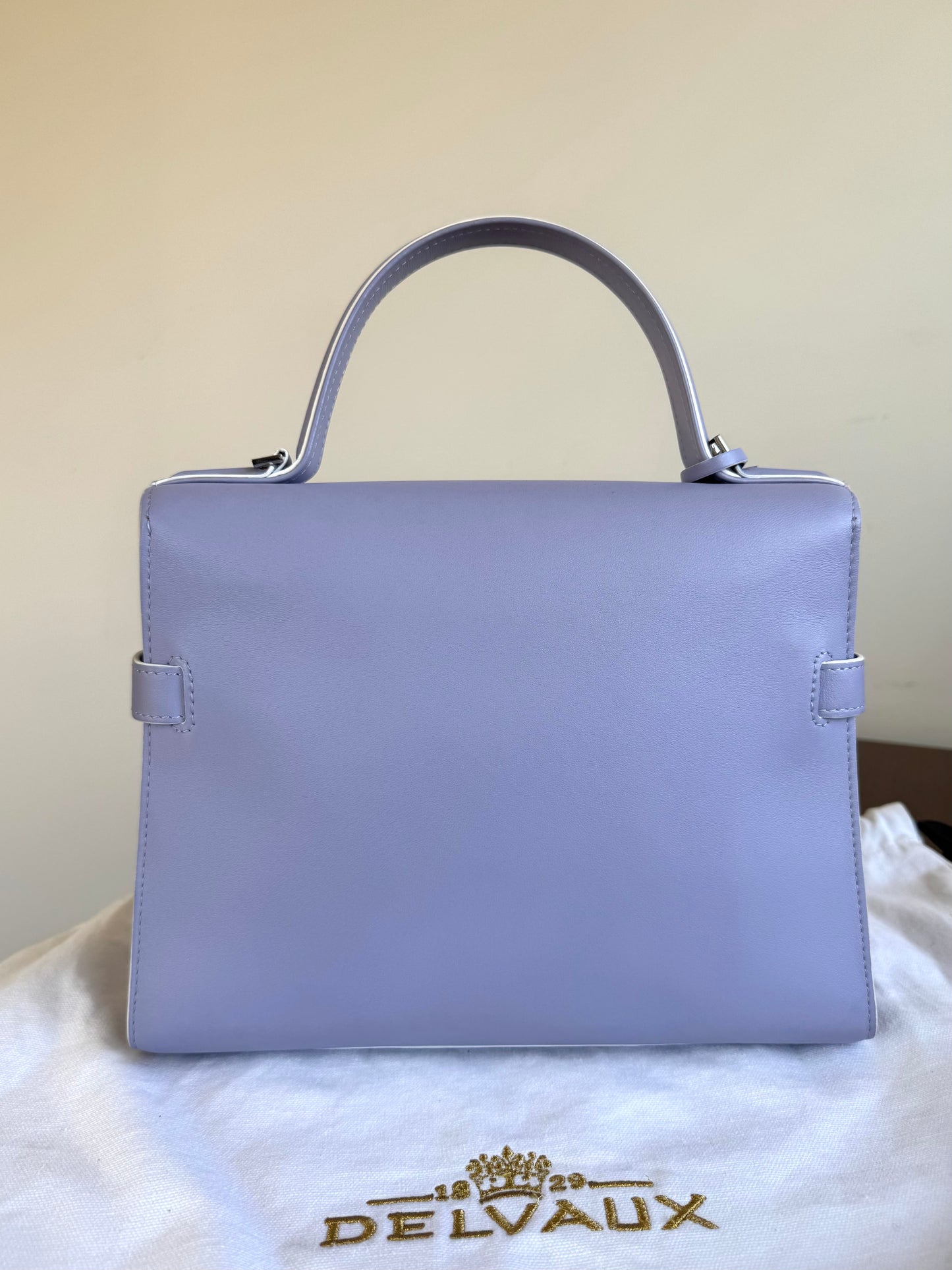 Pre-owned Delvaux Tempête MM Lavender Leather Bag