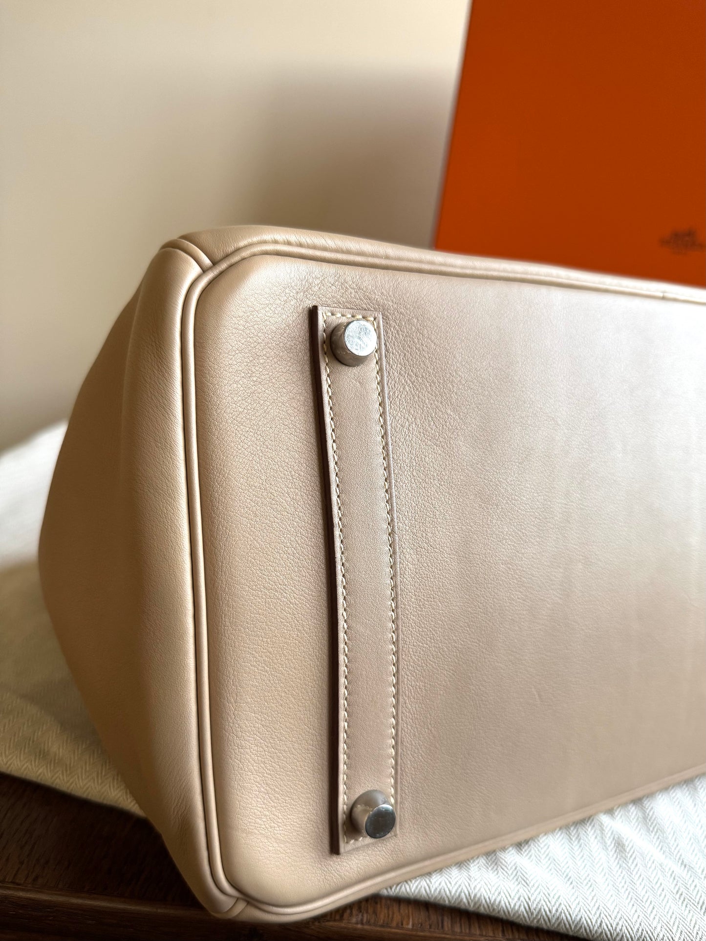 Pre-owned Hermès Birkin 35 Trench Swift Leather Bag