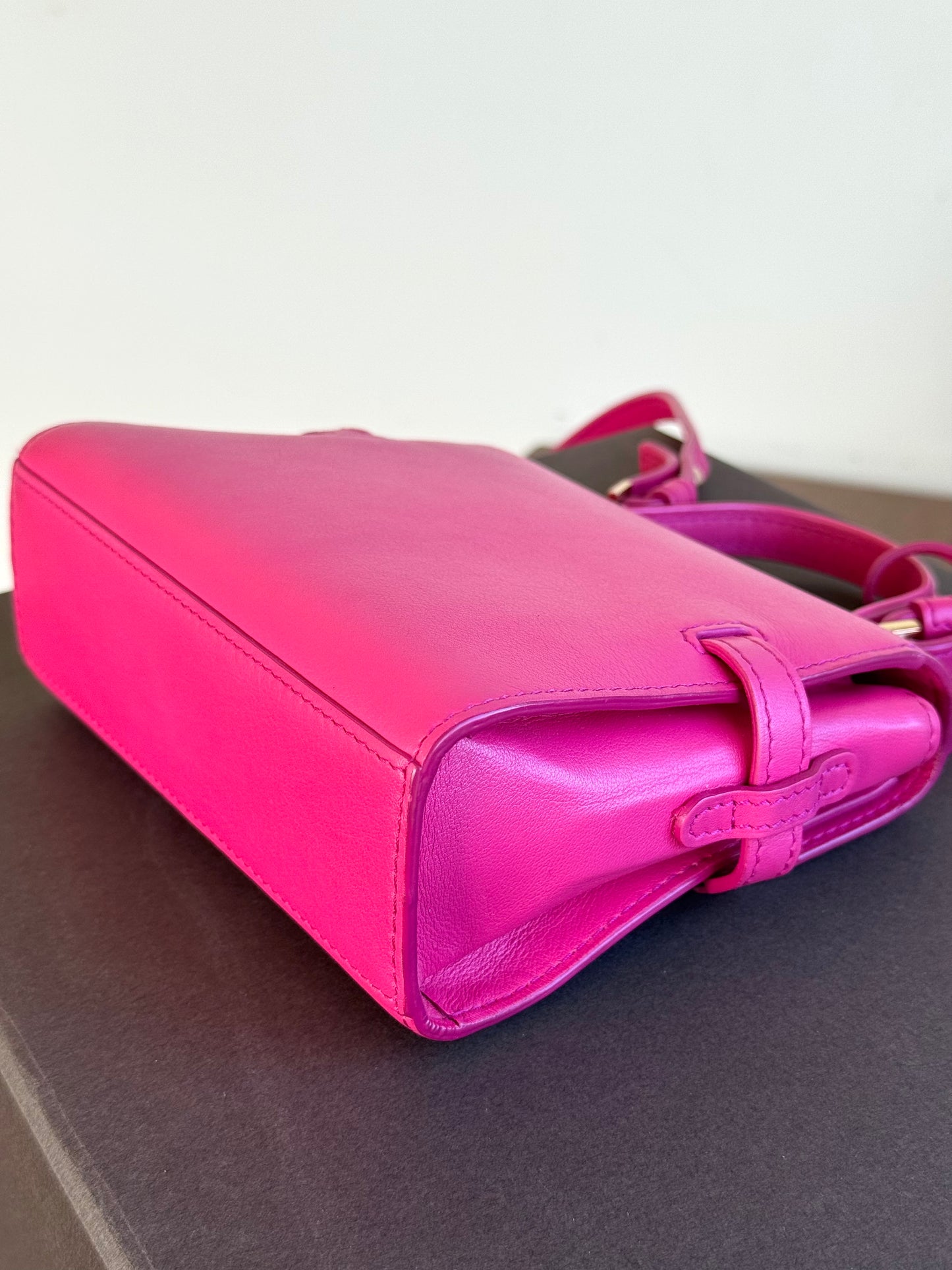 Pre-owned Delvaux Tempête Micro Pink Calfskin Bag