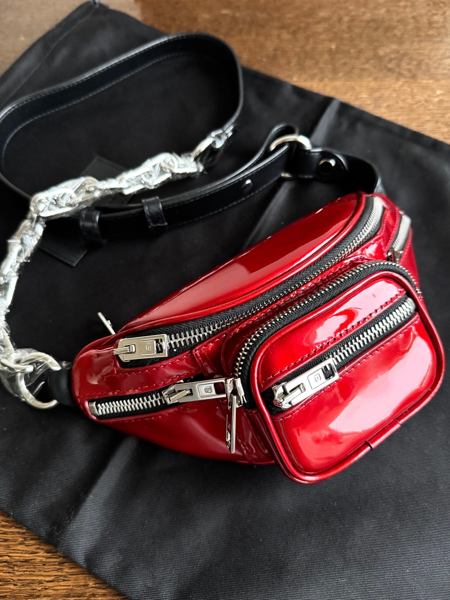 Pre-owned Alexander Wang Mini Attica Red Patent Leather Belt Bag