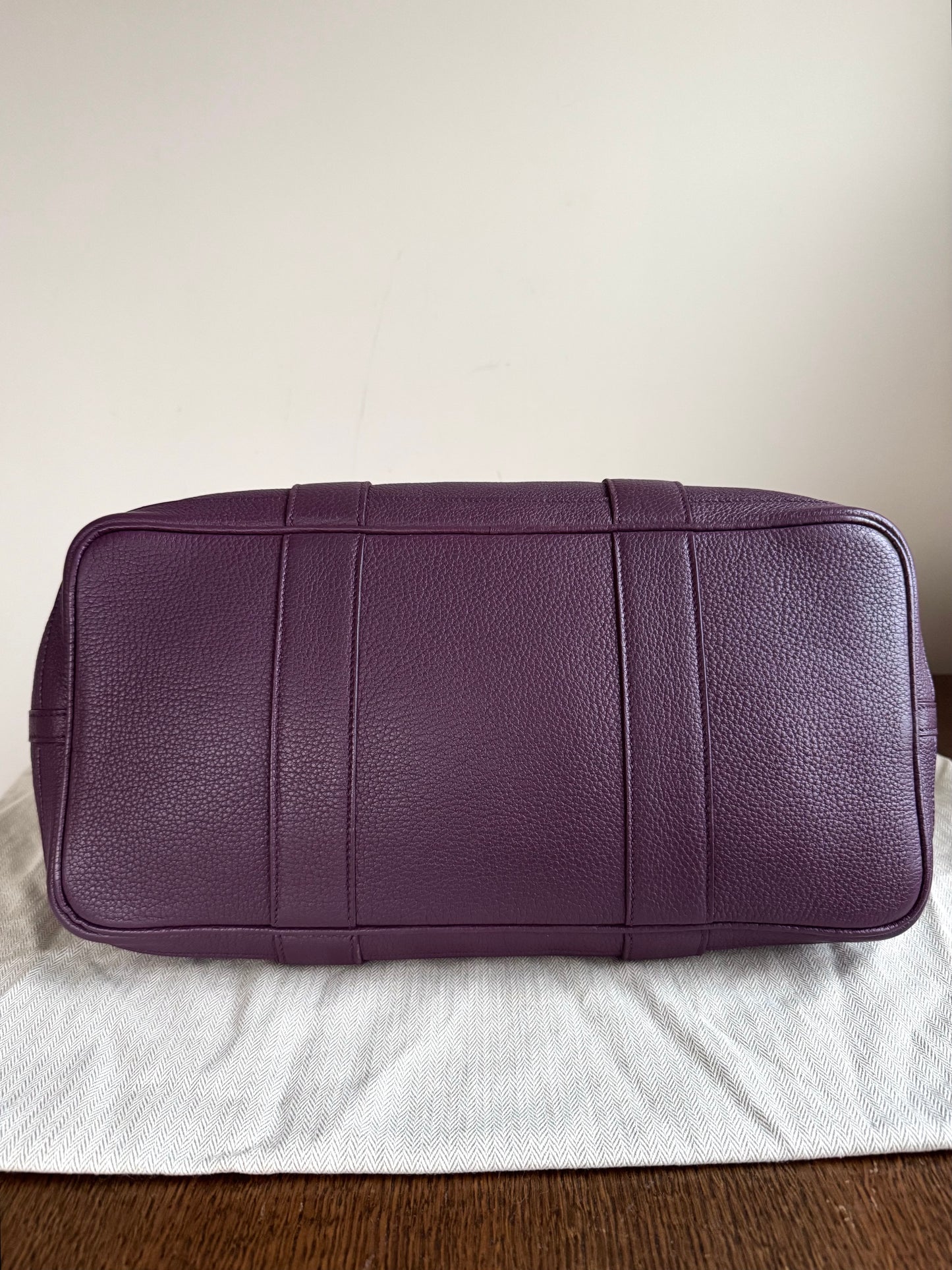 Pre-owned Hermès Garden Party 36 Purple Negonda Leather Tote Bag