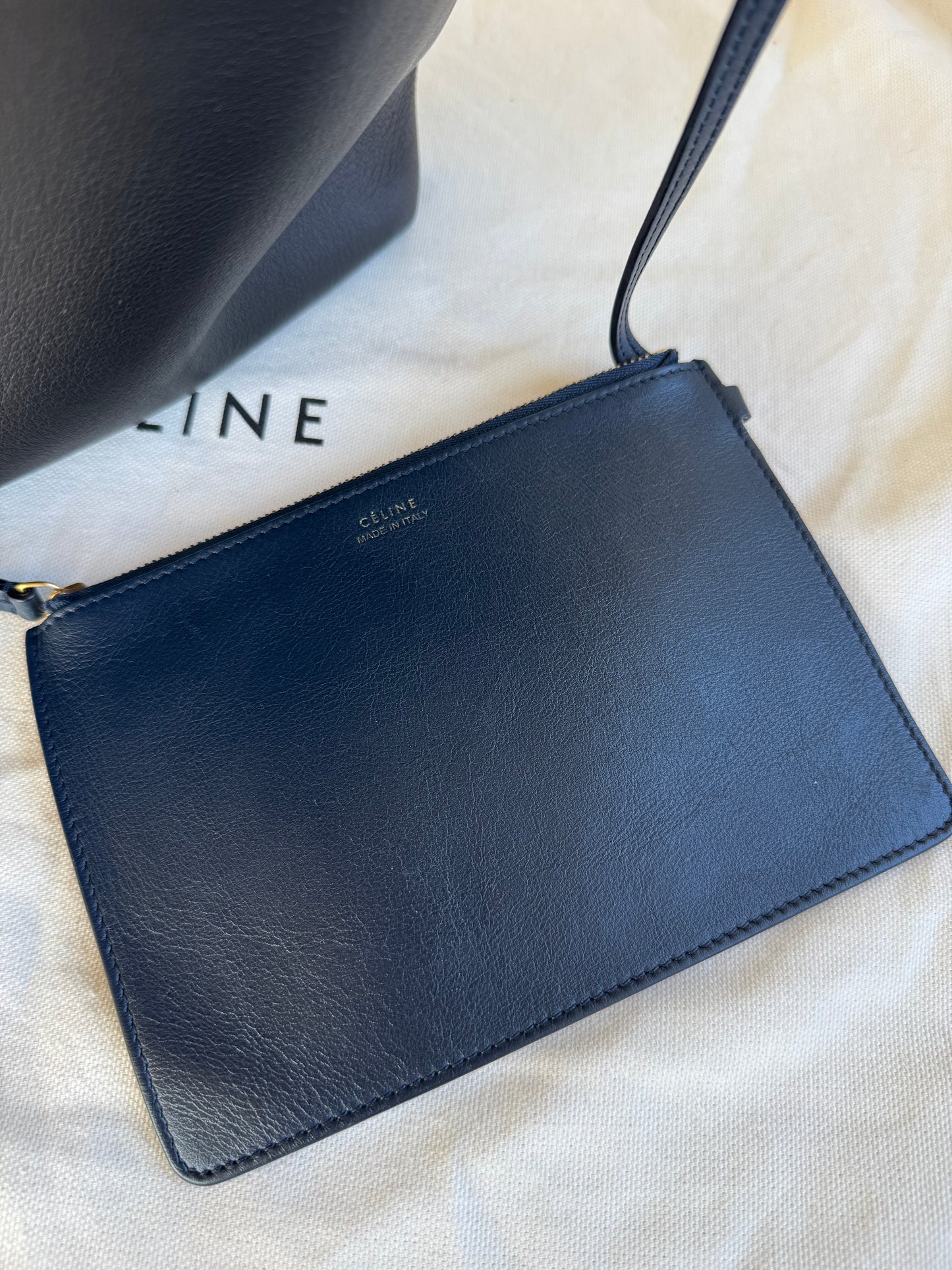 Pre-owned Céline Twisted Cabas Multicolor Leather Tote Bag