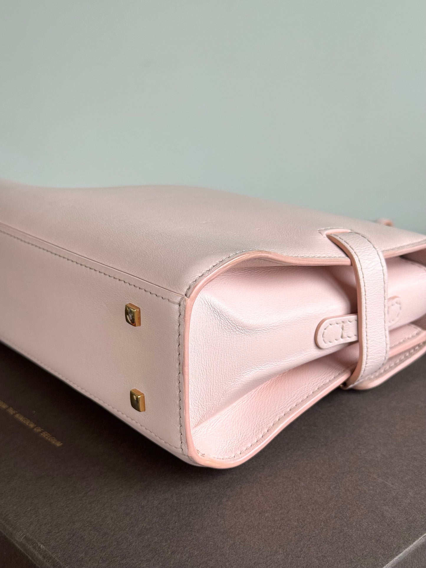 Pre-owned Delvaux Tempête PM Nude Rose Calfskin Bag