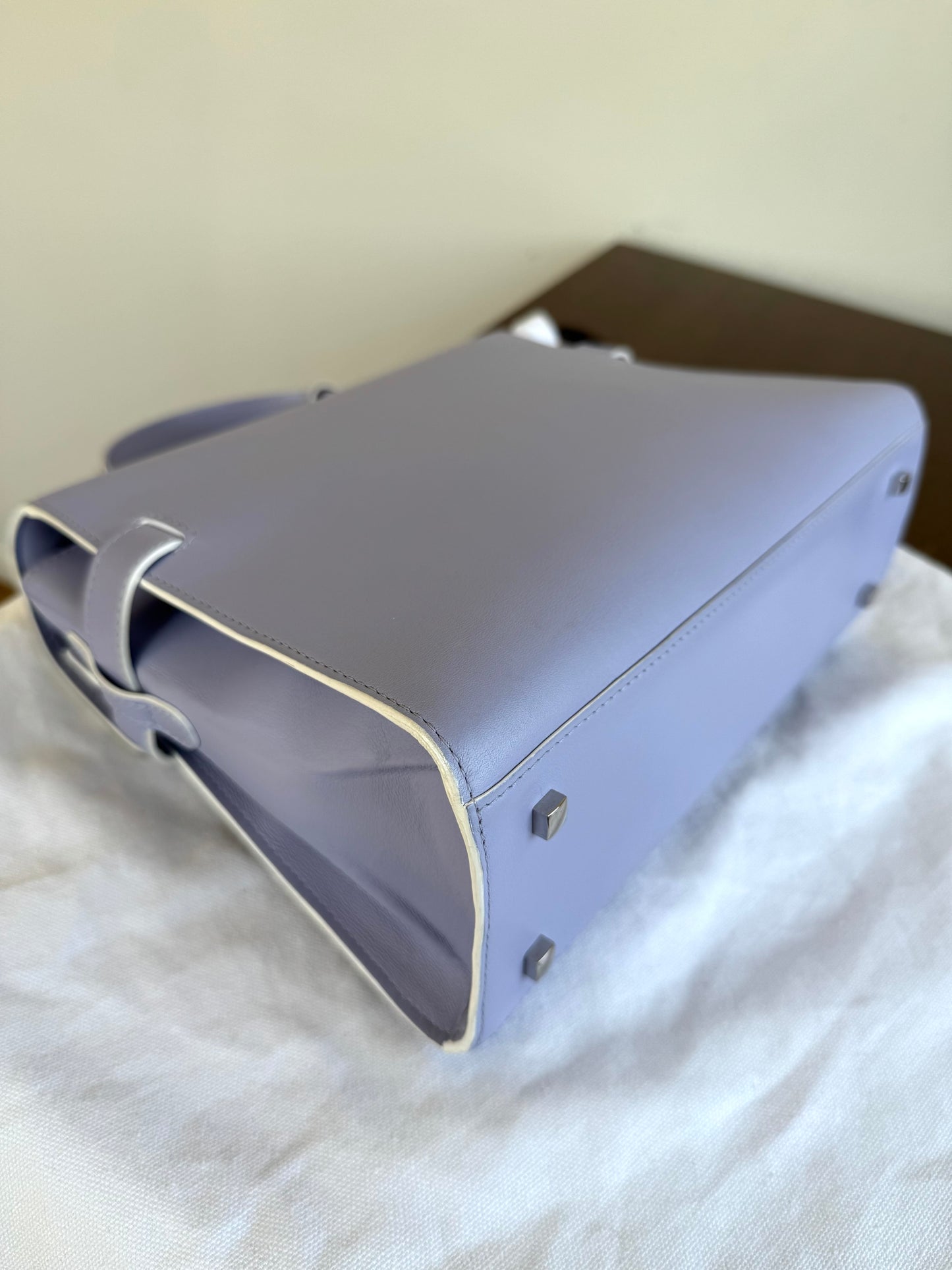 Pre-owned Delvaux Tempête MM Lavender Leather Bag