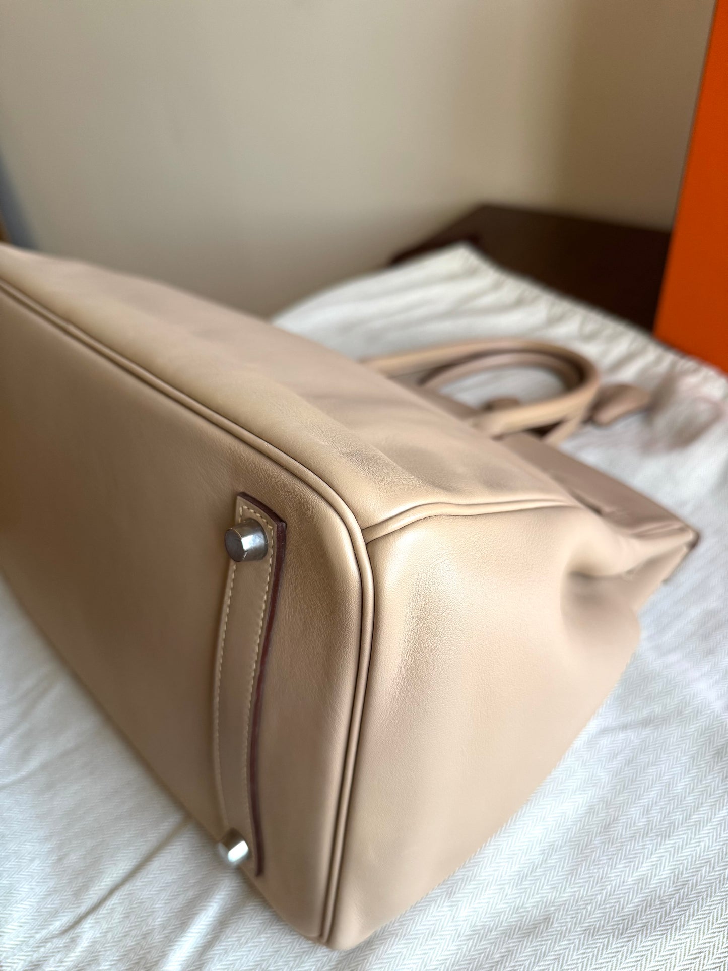Pre-owned Hermès Birkin 35 Trench Swift Leather Bag