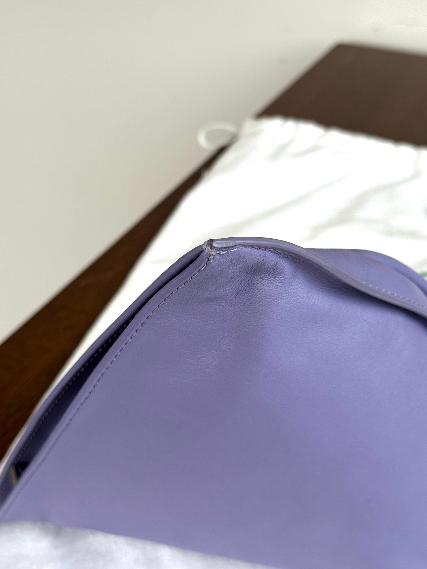 Pre-owned Bottega Veneta The Twist Mini Lavender Leather Bag