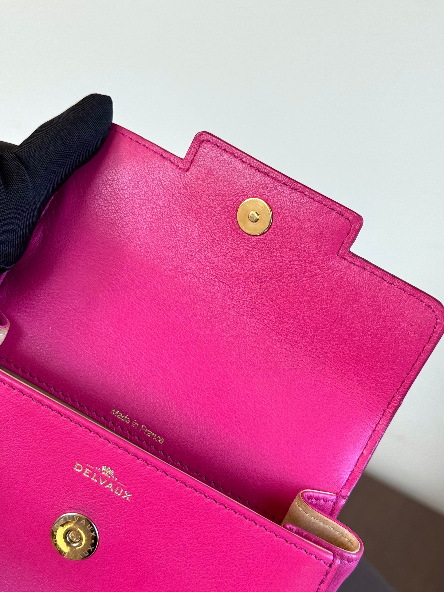 Pre-owned Delvaux Tempête Micro Pink Calfskin Bag