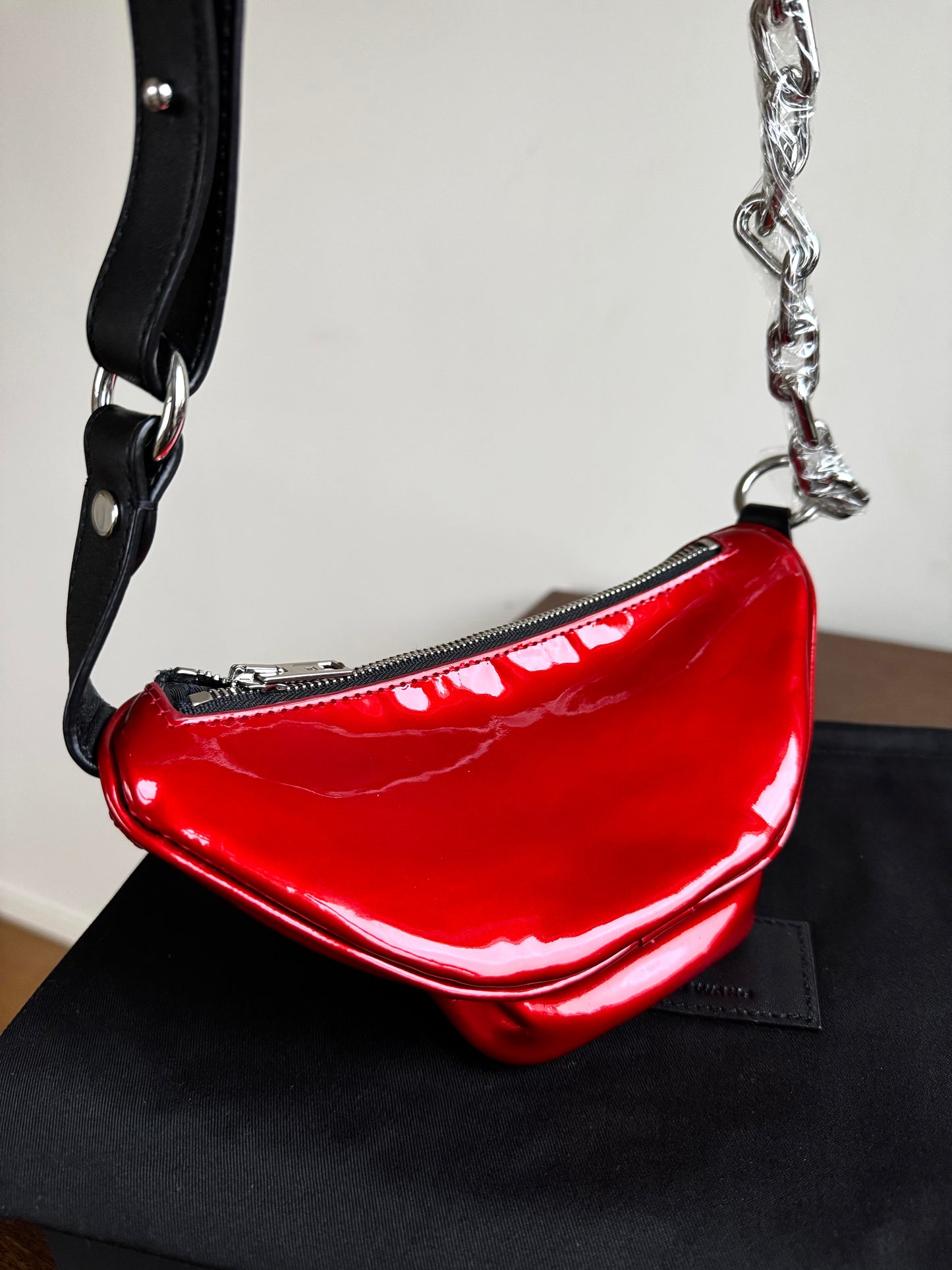 Pre-owned Alexander Wang Mini Attica Red Patent Leather Belt Bag