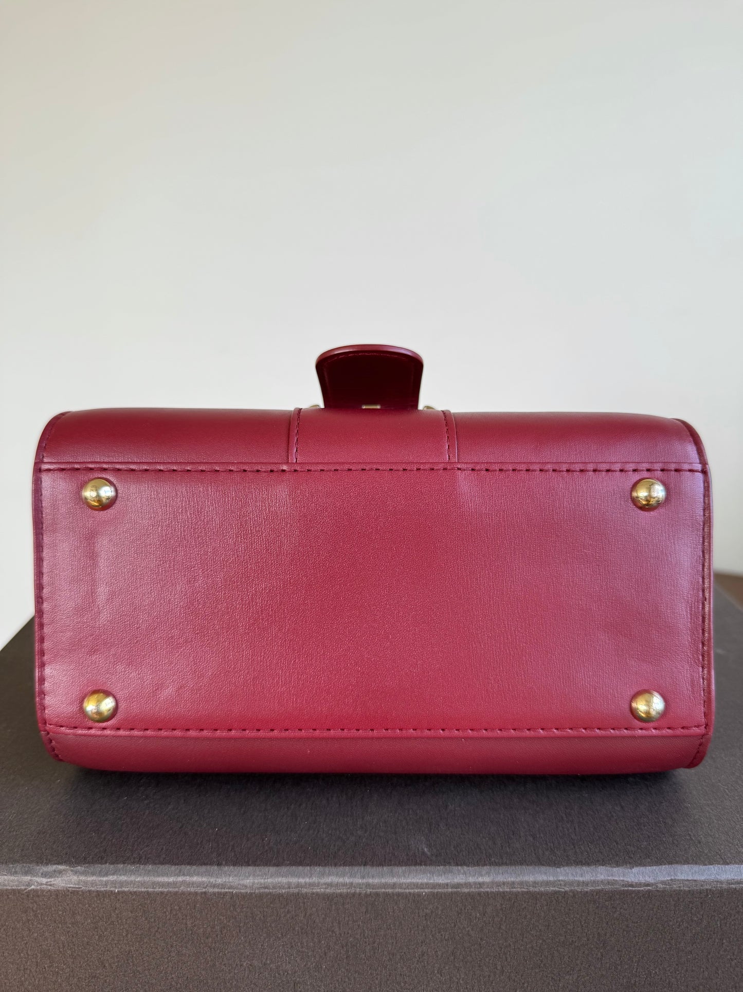 Pre-owned Delvaux Brillant Mini Burgundy Leather Bag