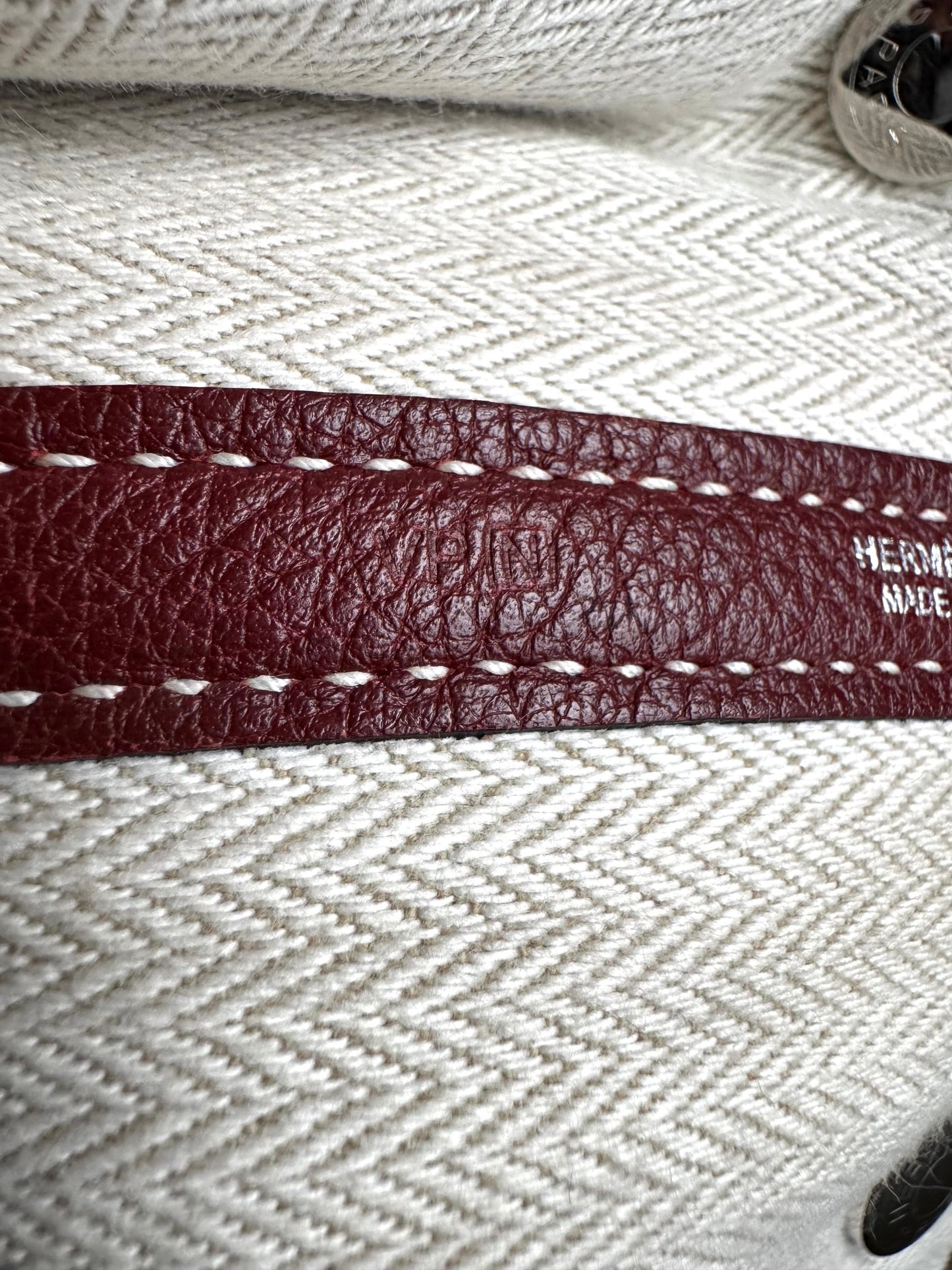 Pre-owned Hermès Garden Party 36 Burgundy Negonda Leather Tote Bag