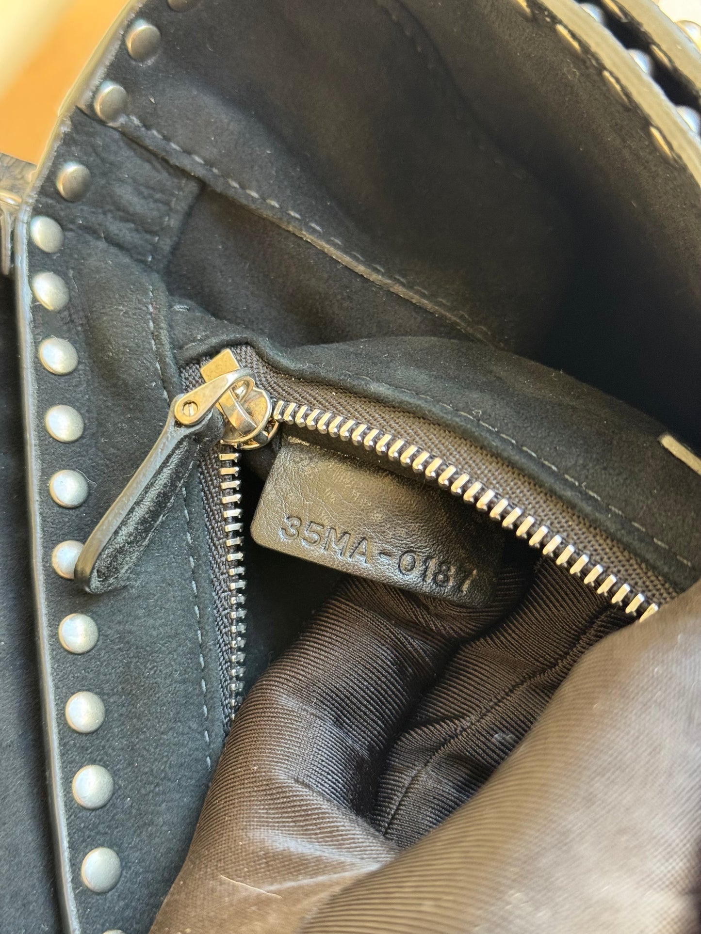 Pre-owned Dior Dio(r)evolution Studded Black Leather Flap Bag