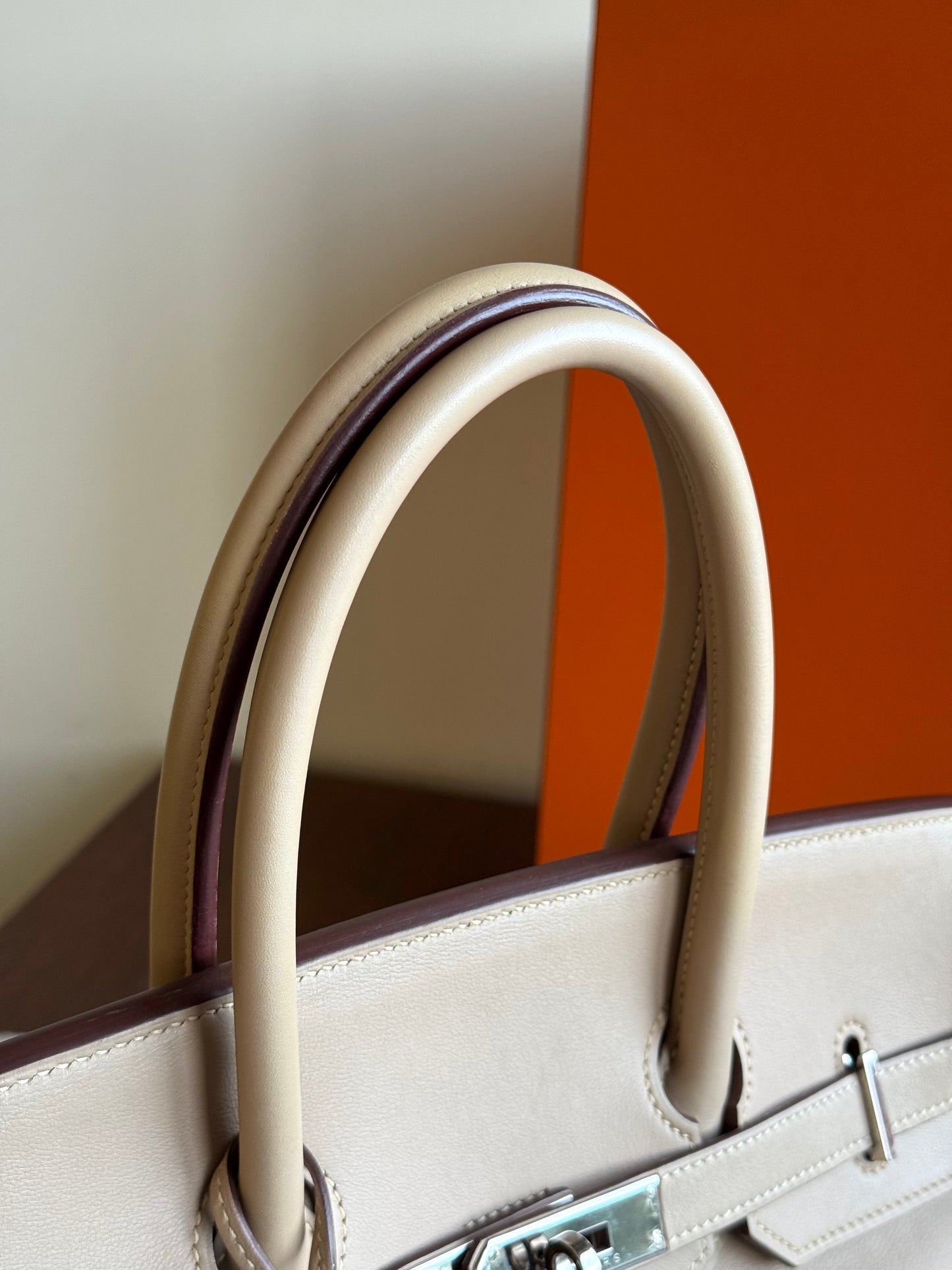 Pre-owned Hermès Birkin 35 Trench Swift Leather Bag