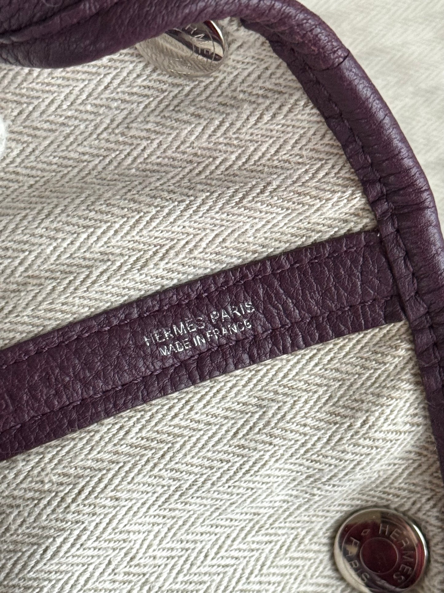 Pre-owned Hermès Garden Party 36 Purple Negonda Leather Tote Bag