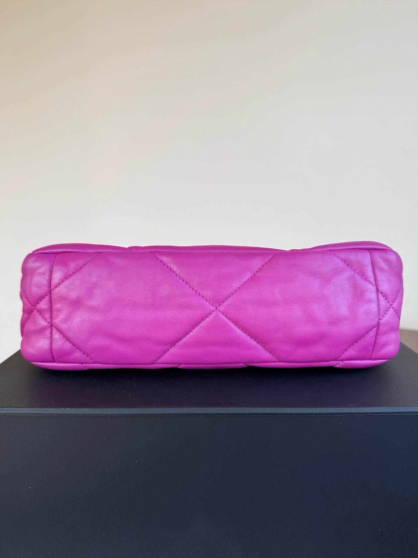 Pre-owned Chanel 19 Small Purple Lambskin Flap Bag