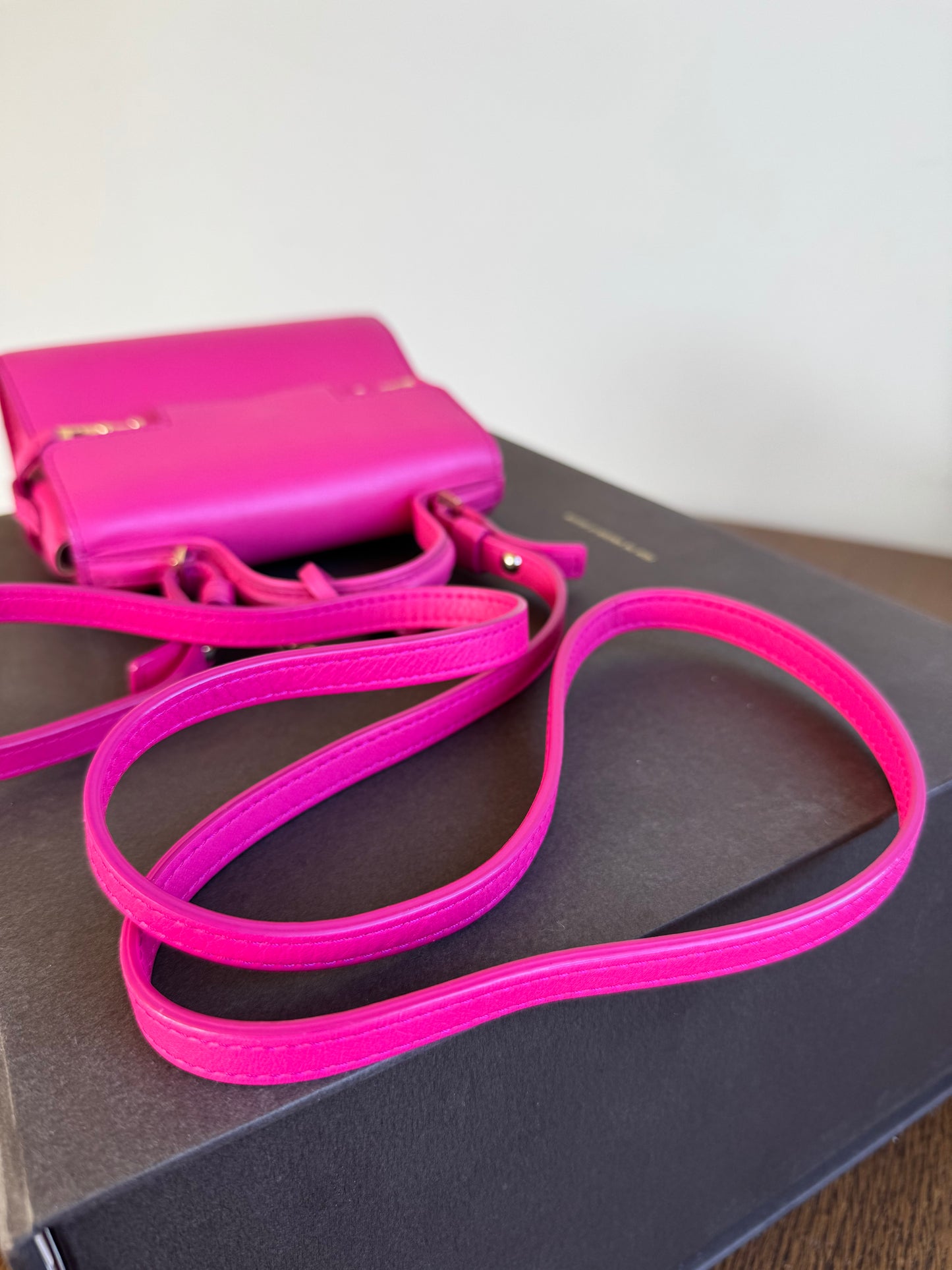 Pre-owned Delvaux Tempête Micro Pink Calfskin Bag