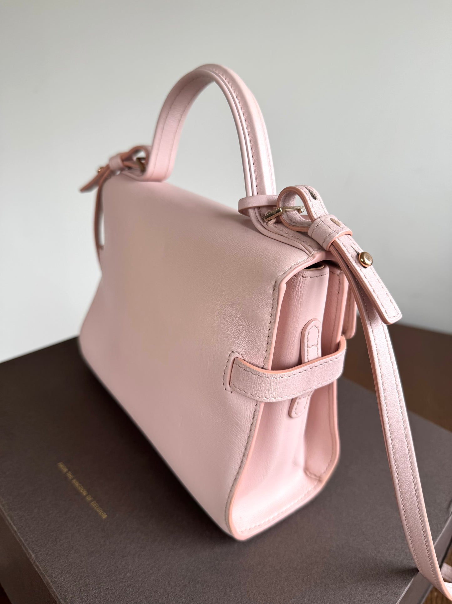 Pre-owned Delvaux Tempête PM Nude Rose Calfskin Bag