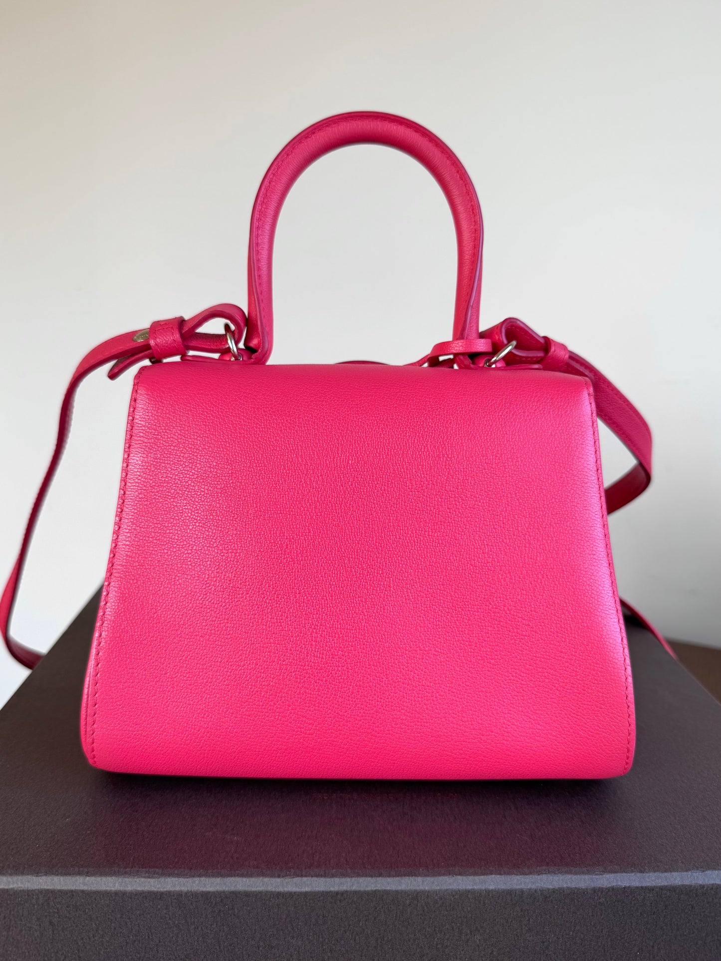 Pre-owned Delvaux Brillant Mini Pink Leather Bag